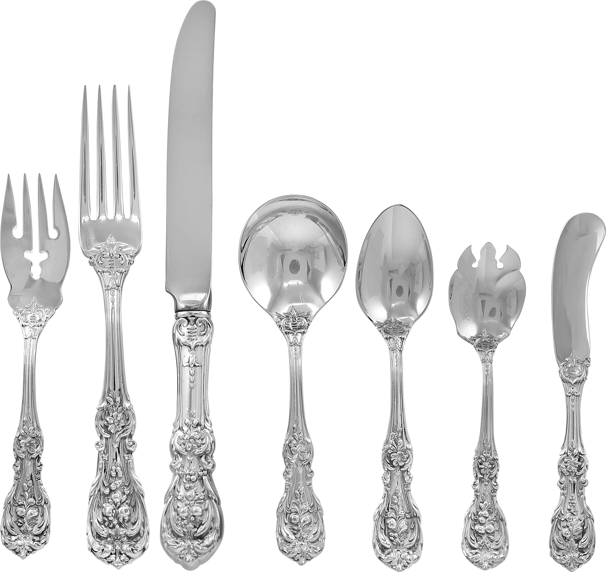 Francis the First Sterling Silver Flatware Set, by Reed & Barton- 102 pieces.