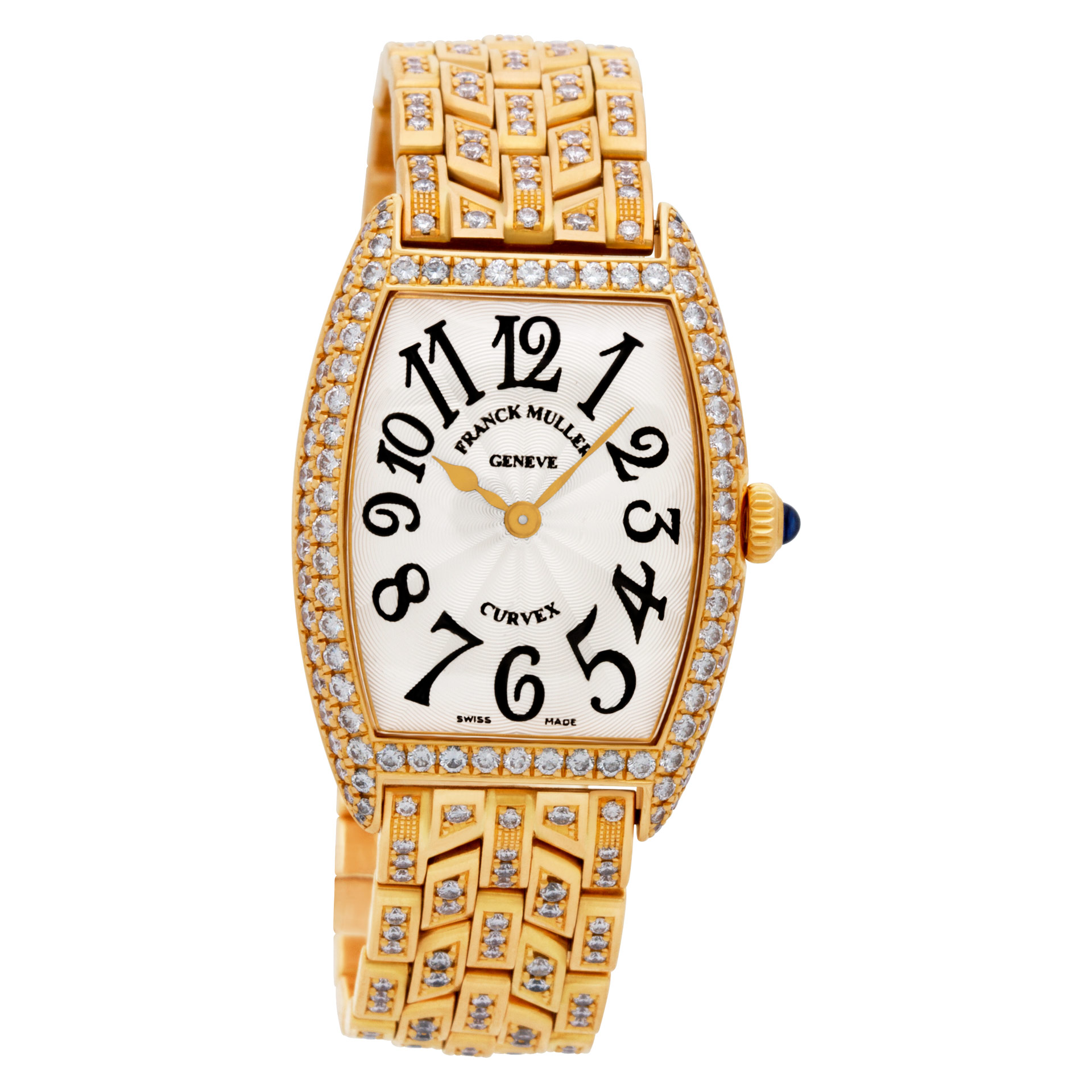 Preowned Franck Muller Curvex 1752qzd 18k pink gold 35mm |