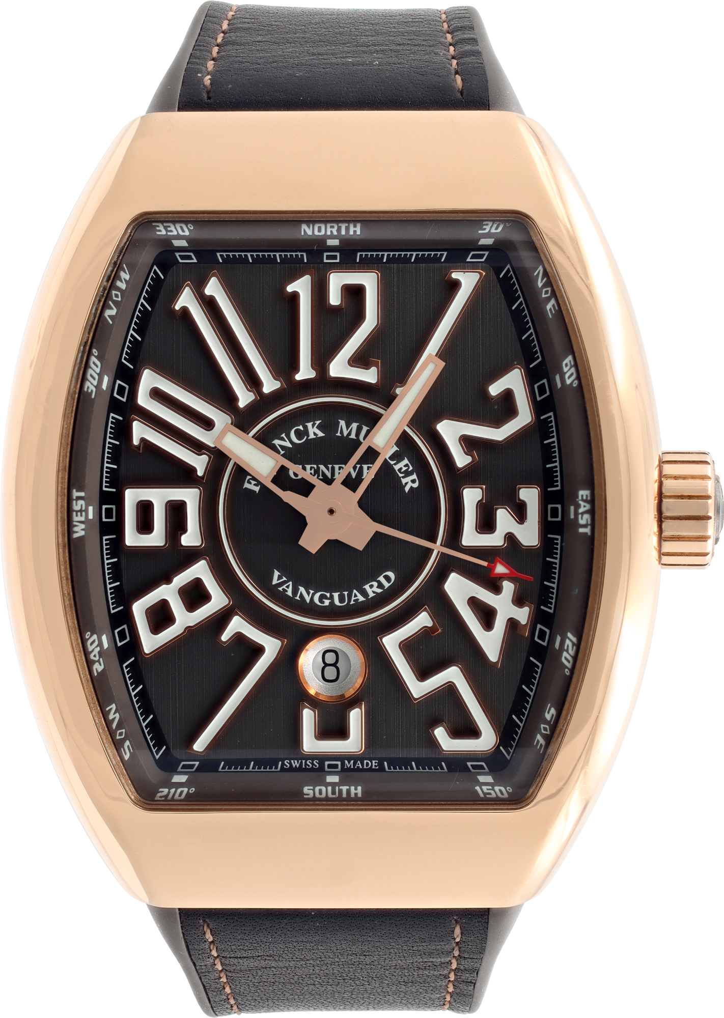 Used Franck Muller Vanguard V 45 sc dt 18k rose gold 53.5mm