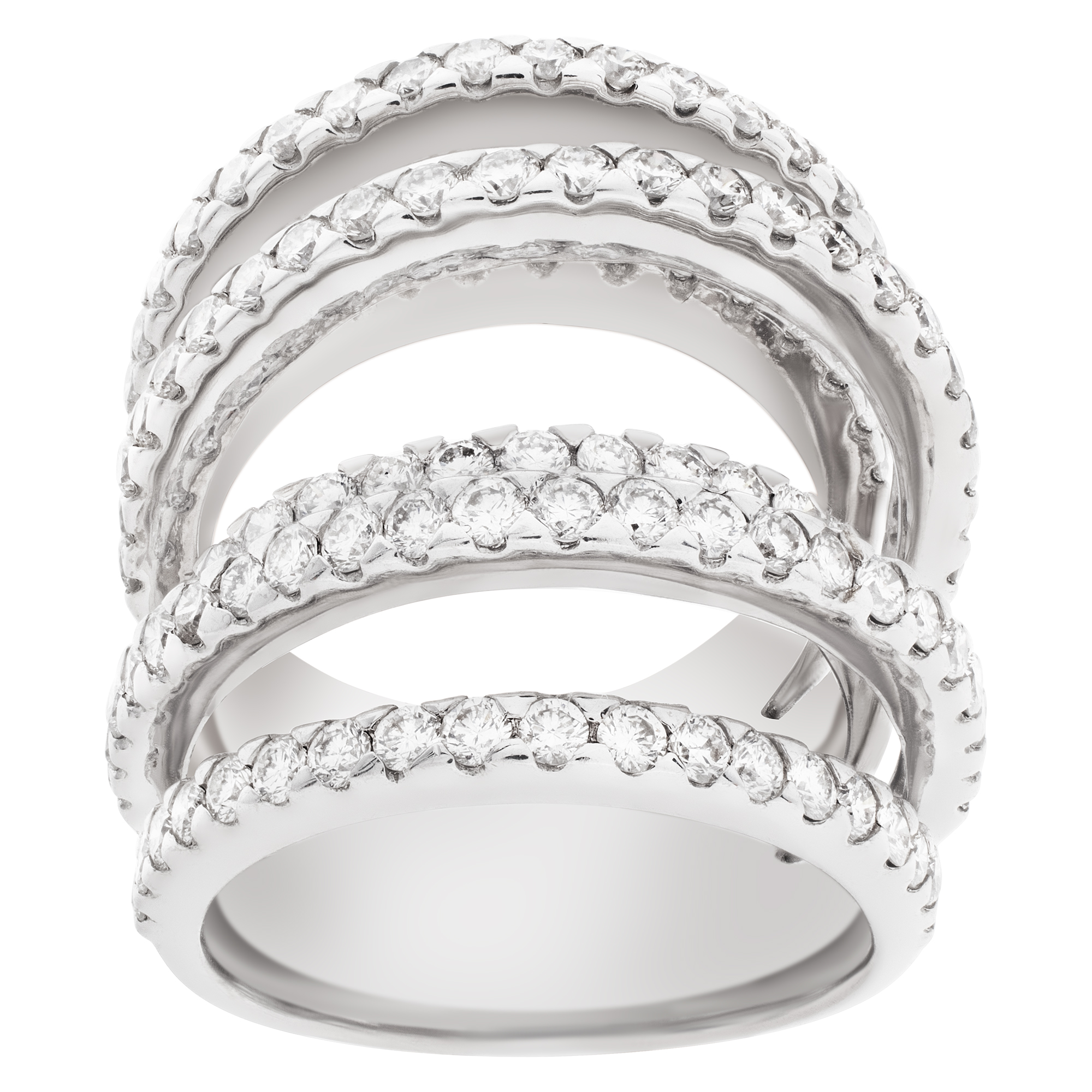 "Galaxy" pave diamond ring set in 18k white gold S518855