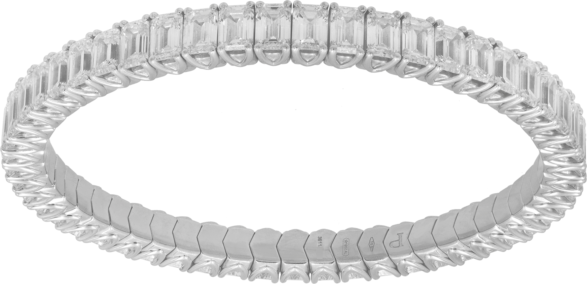GIA certified 53 diamonds Picchiotti 18k white gold bracelet 26.98 carats