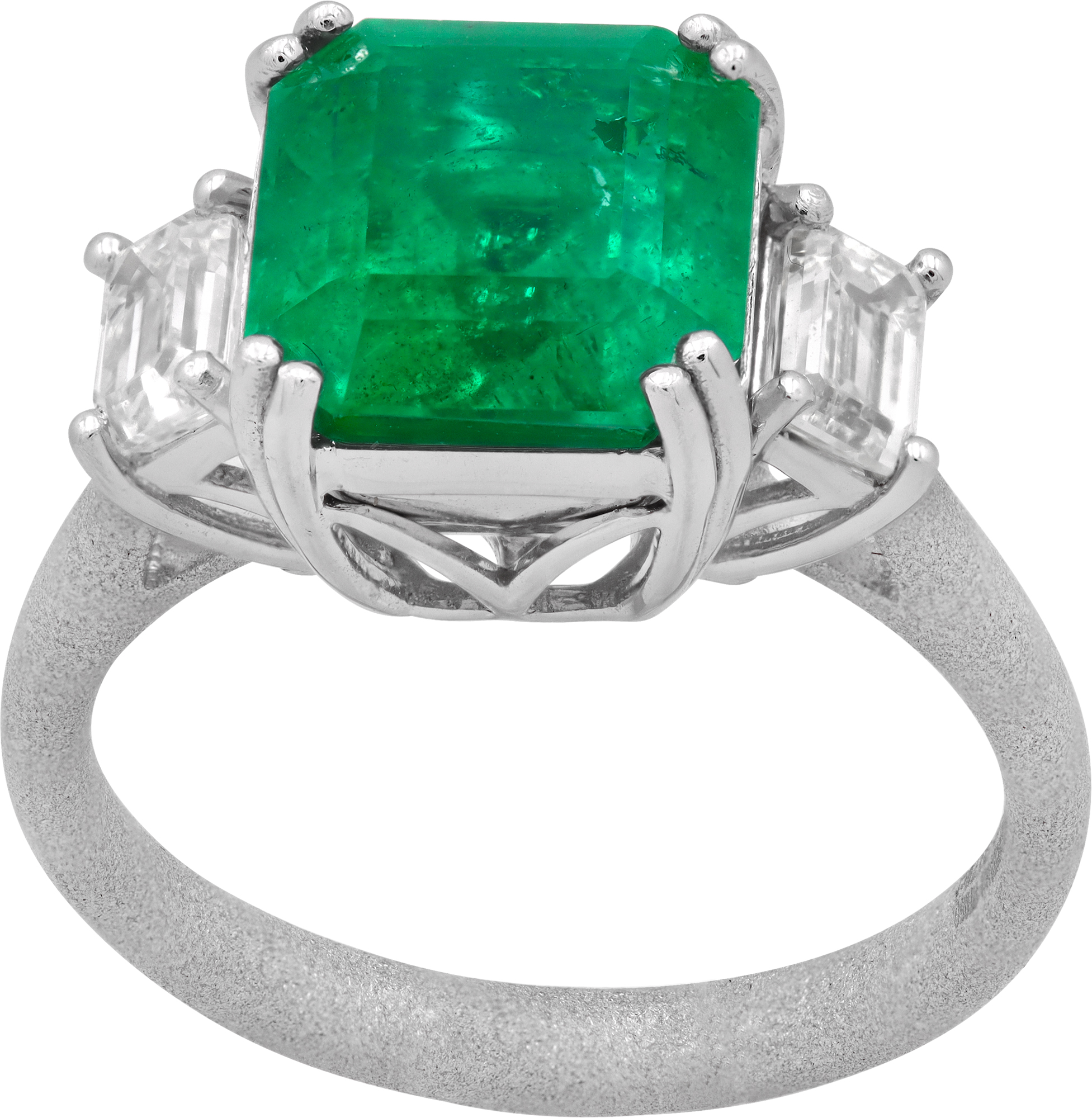 GIA Certified Emerald and diamond ring S522017