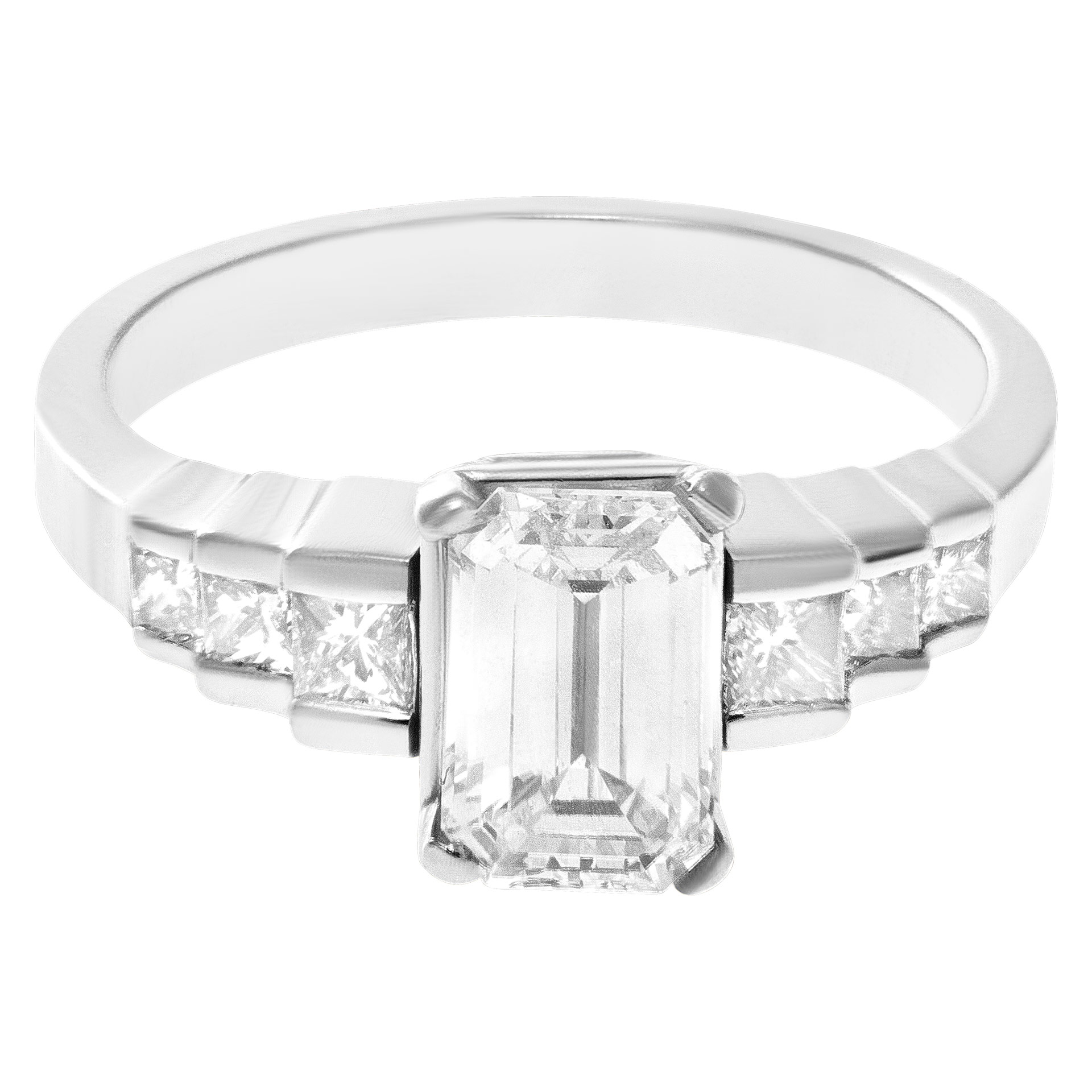 GIA certified emerald cut diamond 1.54 carat (J color, VVS2 clarity) GIA certified emerald cut diamond 1.54 carat (J color, VVS2 clarity)