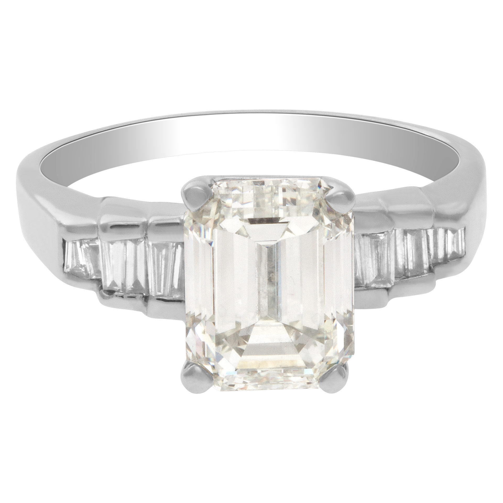 GIA certified emerald cut diamond 3.21 carat (L color, VVS2 clarity) GIA certified emerald cut diamond 3.21 carat (L color, VVS2 clarity)