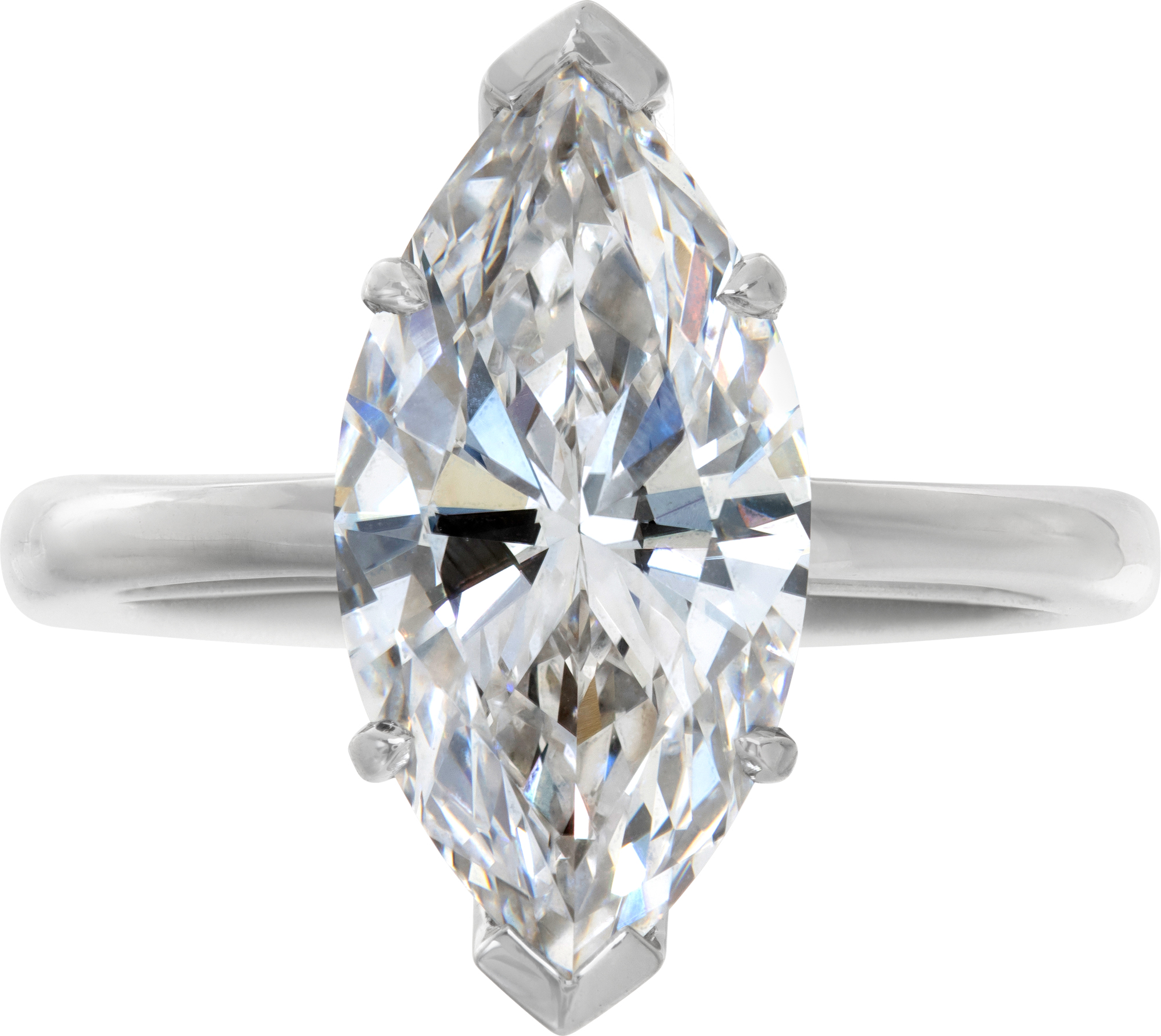 GIA certified Marquise cut diamond 4.00 ct. G color, VVS1 clarity. Excellent polish. Solitaire