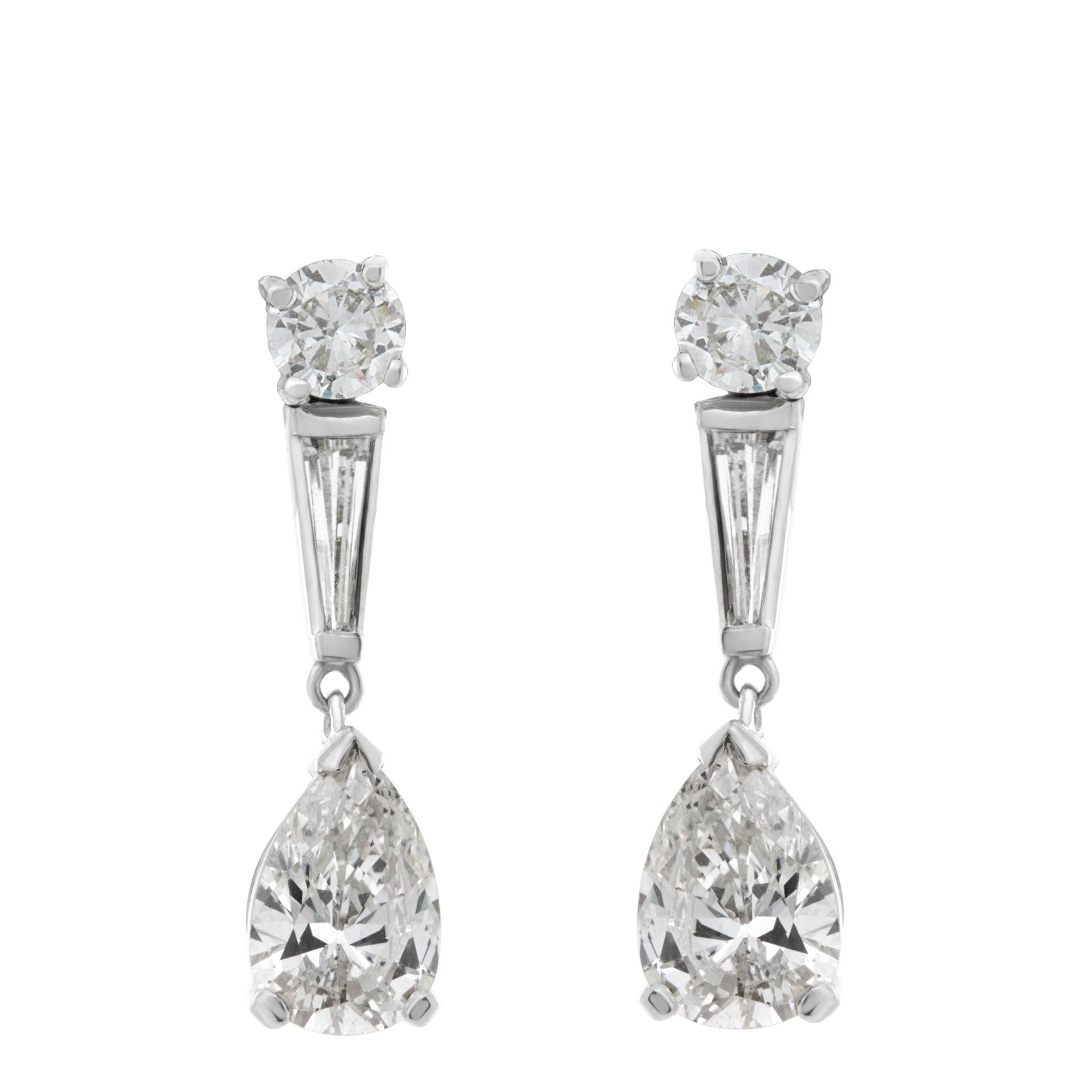 GIA Certified Pear Shaped Gia Diamond Earrings S520398