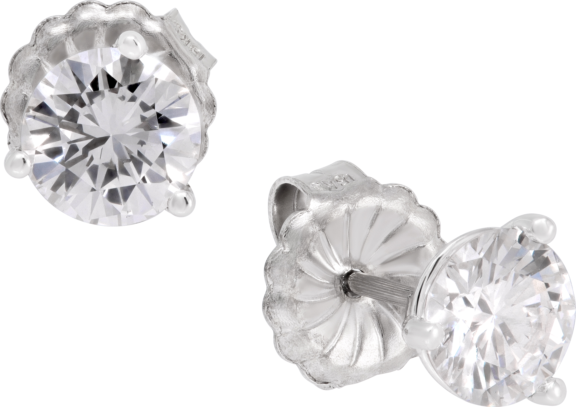 GIA certified round diamond studs 0.67 carat and 0.71 carat S521684