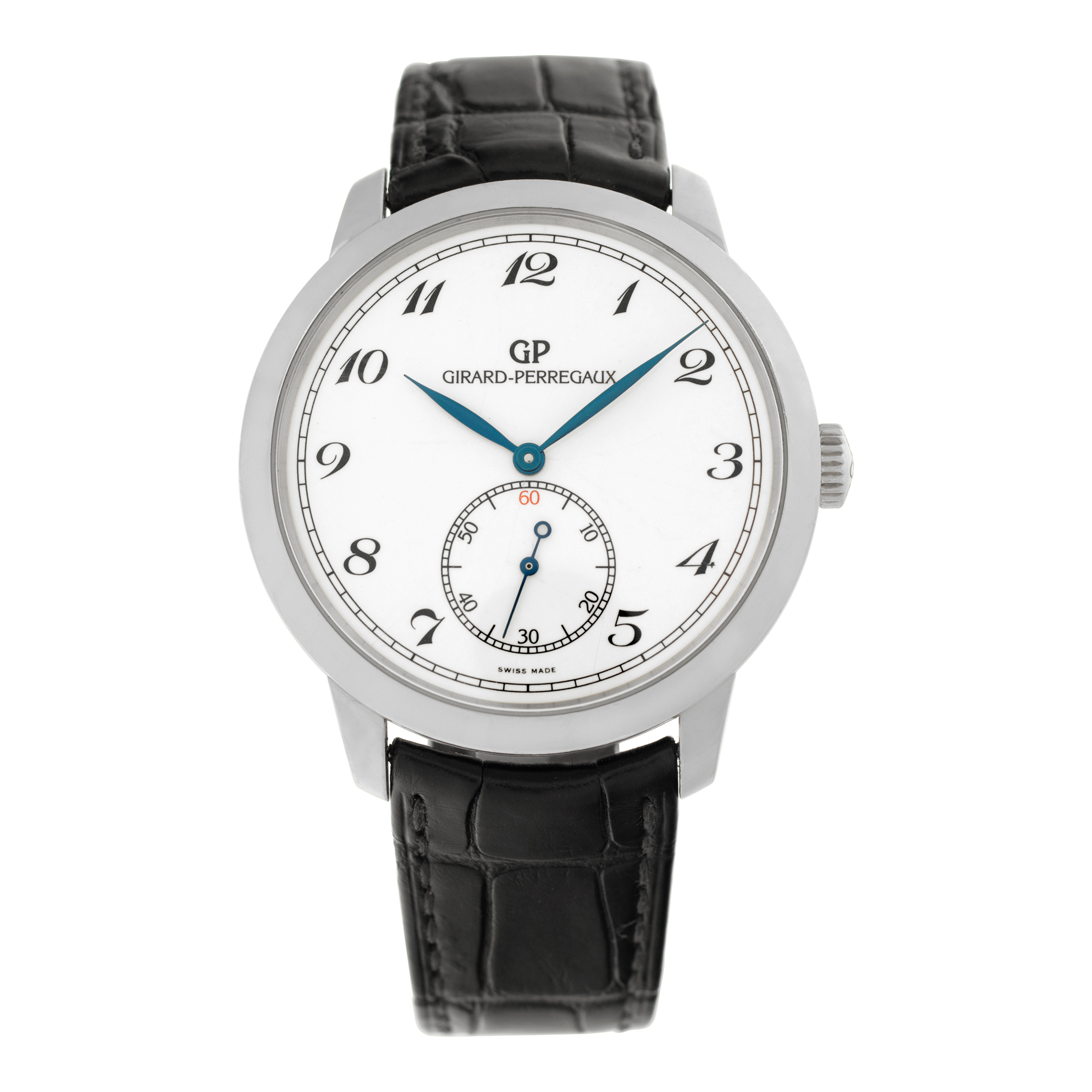 Pre-owned Girard Perregaux 1966 9534-53-711-BK6A 18k white
