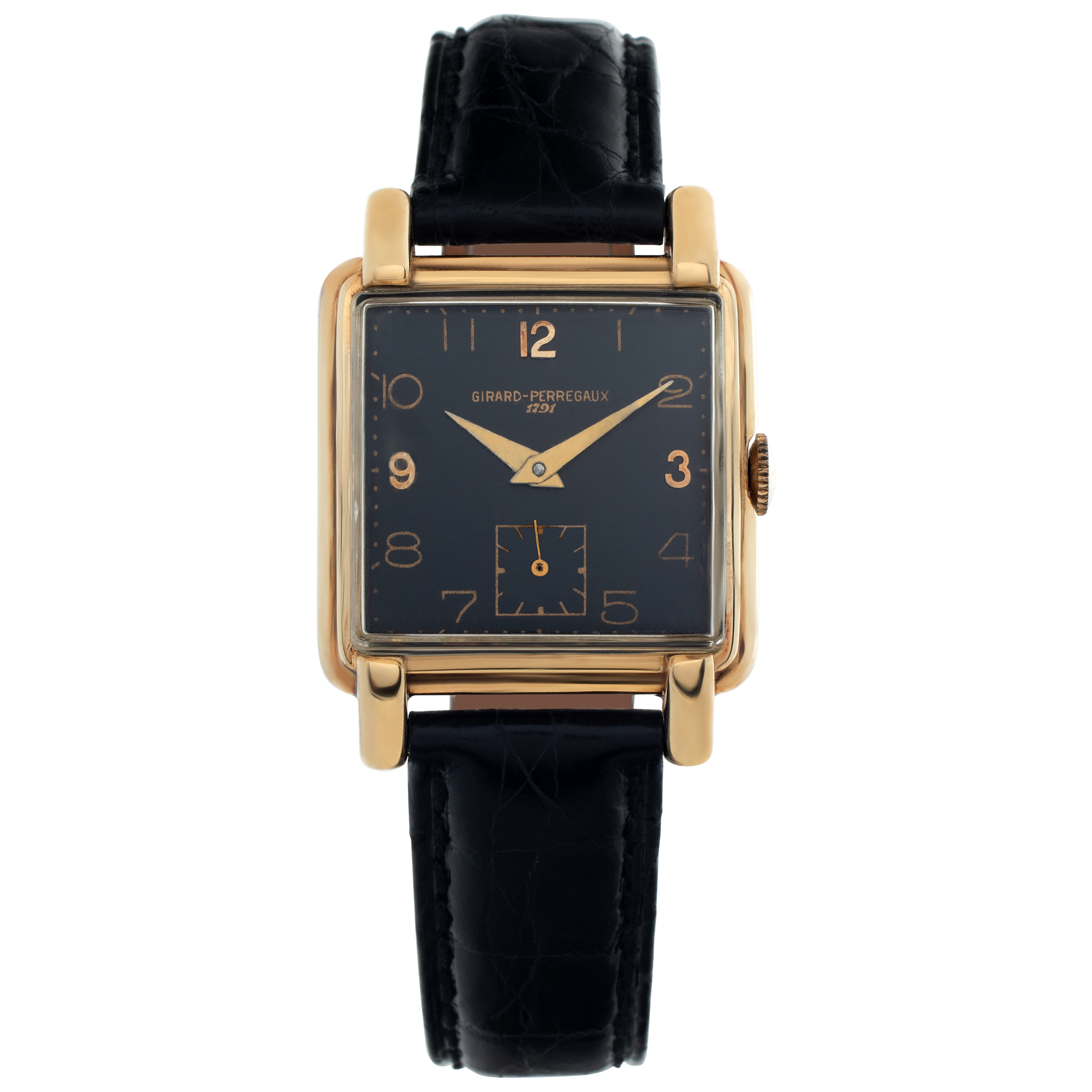 Used Girard Perregaux Circa 1905's 14k Black dial 28mm | Gray & Sons