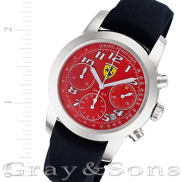 K*g様 フェラーリウォッチ Used Girard Perregaux Ferrari 8028 18k white gold 40mm auto