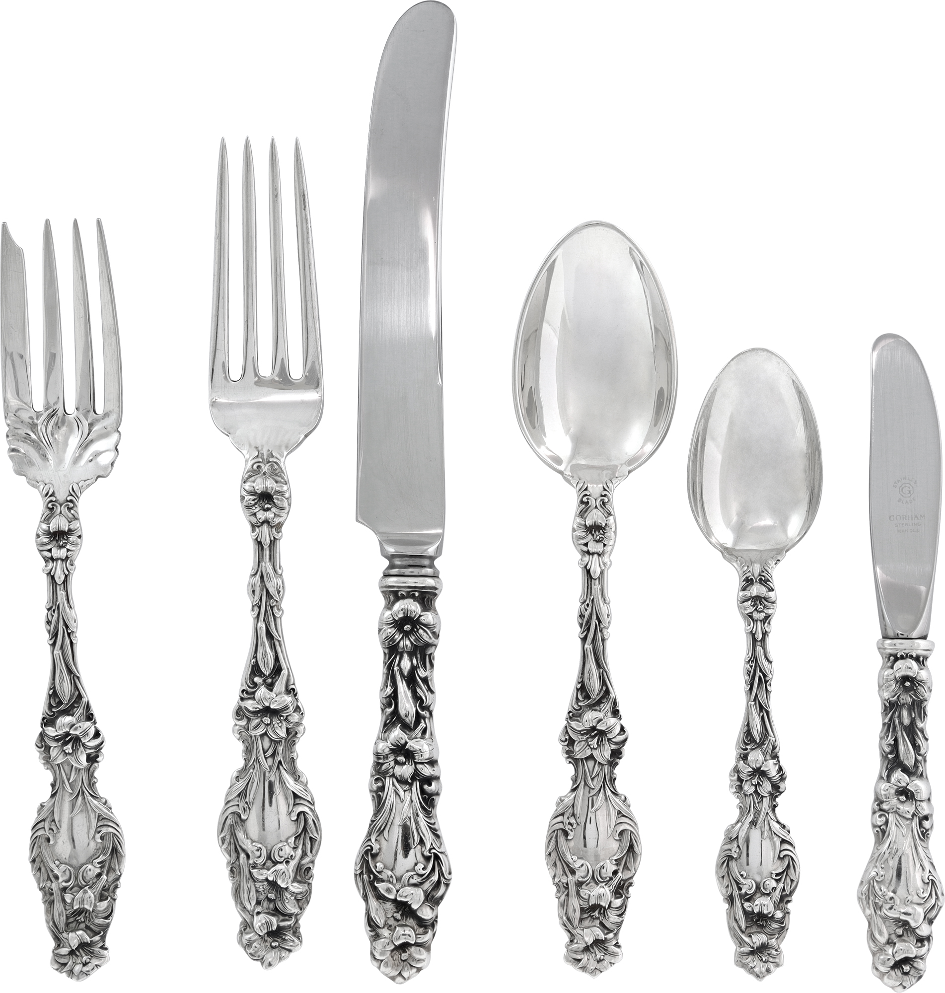 Gorham "Lily" sterling silver flatware service for 8 N518471