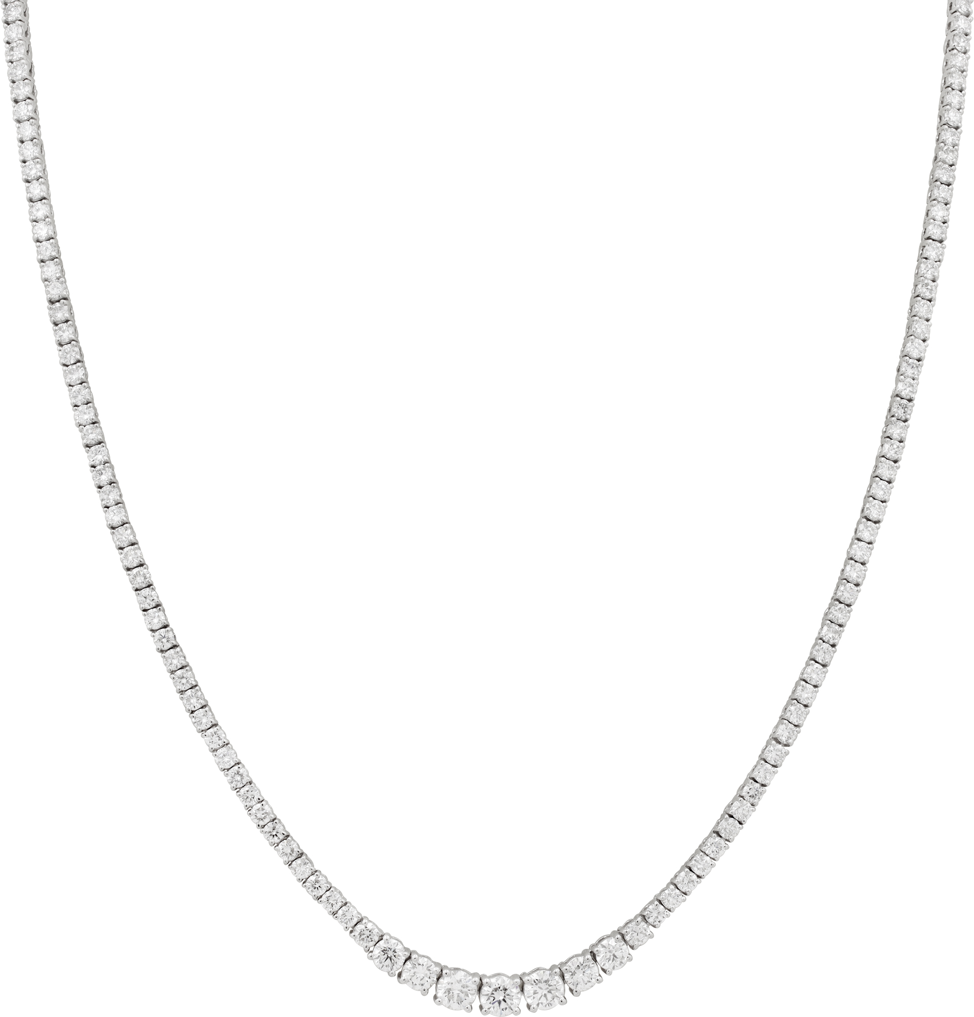 Graduating Diamond Necklace in Platinum Graduating Diamond Necklace in Platinum
