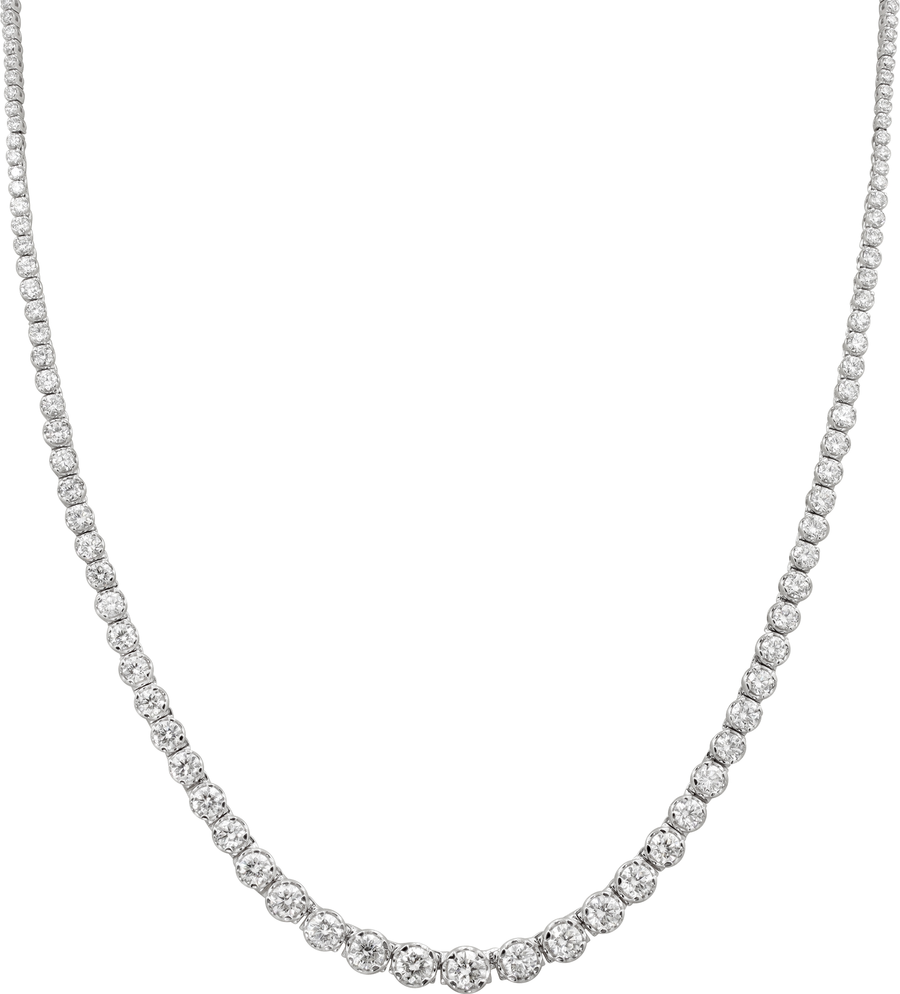 Graduating Diamond Necklace in Platinun Graduating Diamond Necklace in Platinun