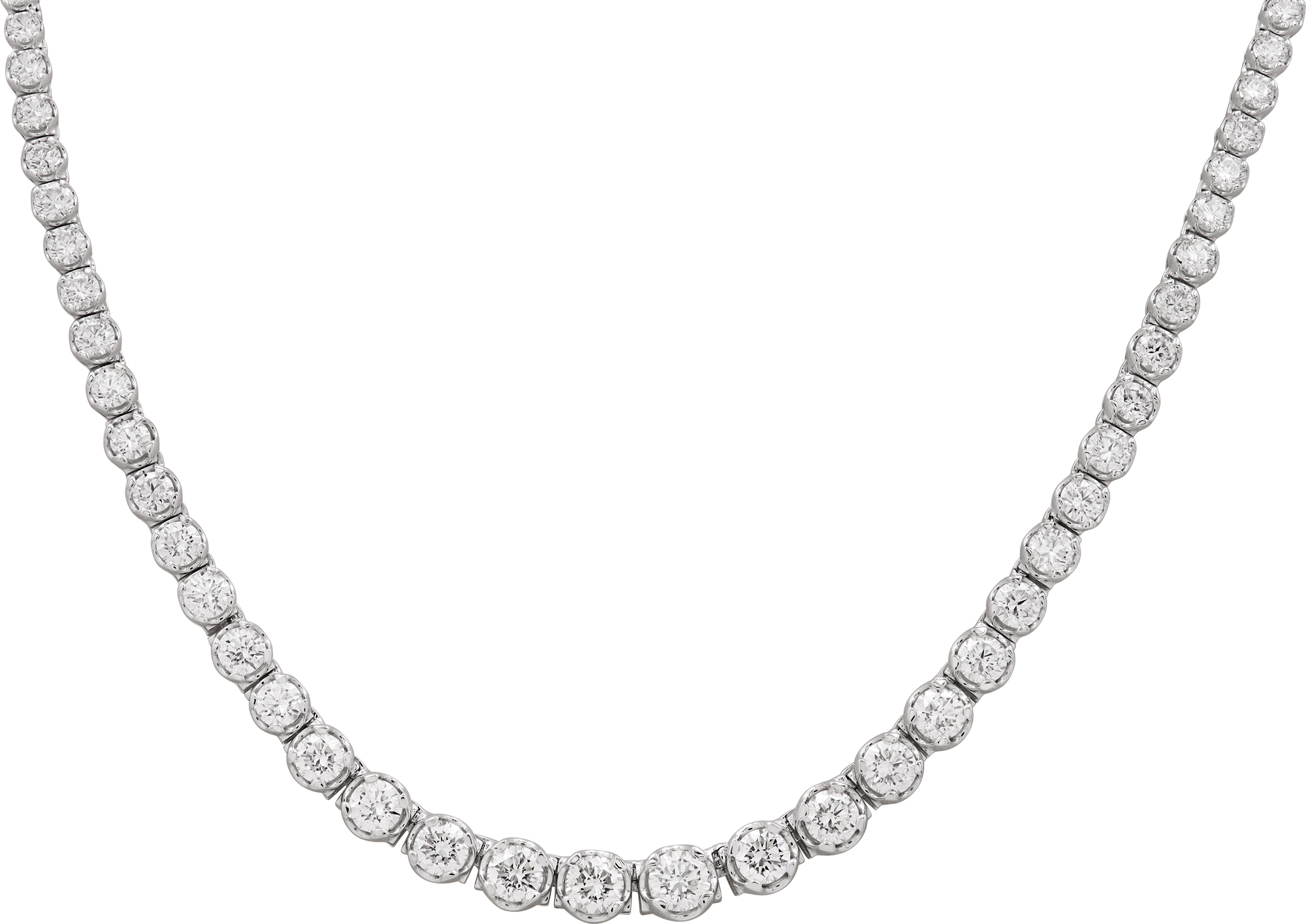 Graduating Diamond Necklace in Platinun