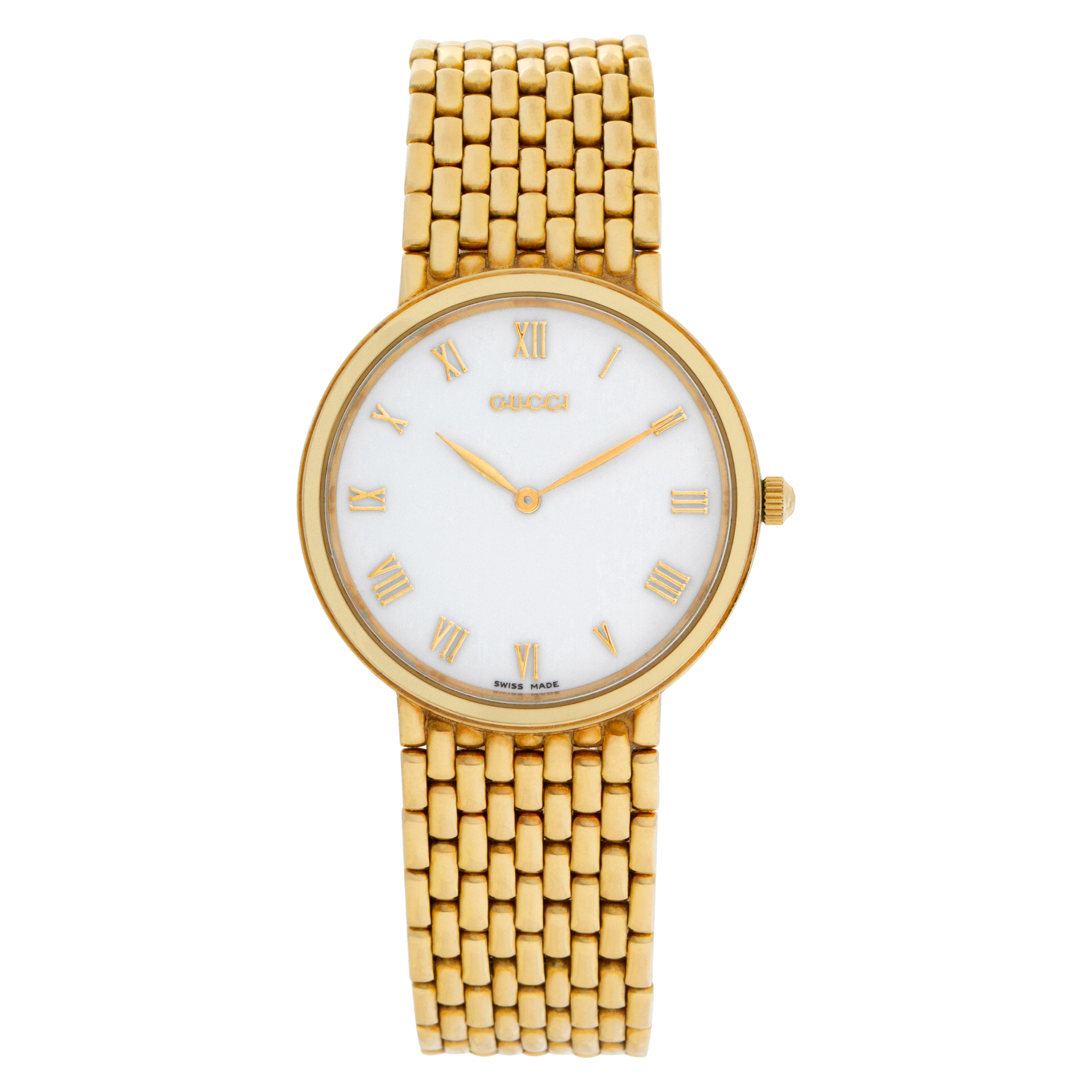 美品GUCCI ゴールド 125.5 3pダイヤモンド Preowned Gucci Classic 701M 18k 33mm Quartz watch | Gray & Sons