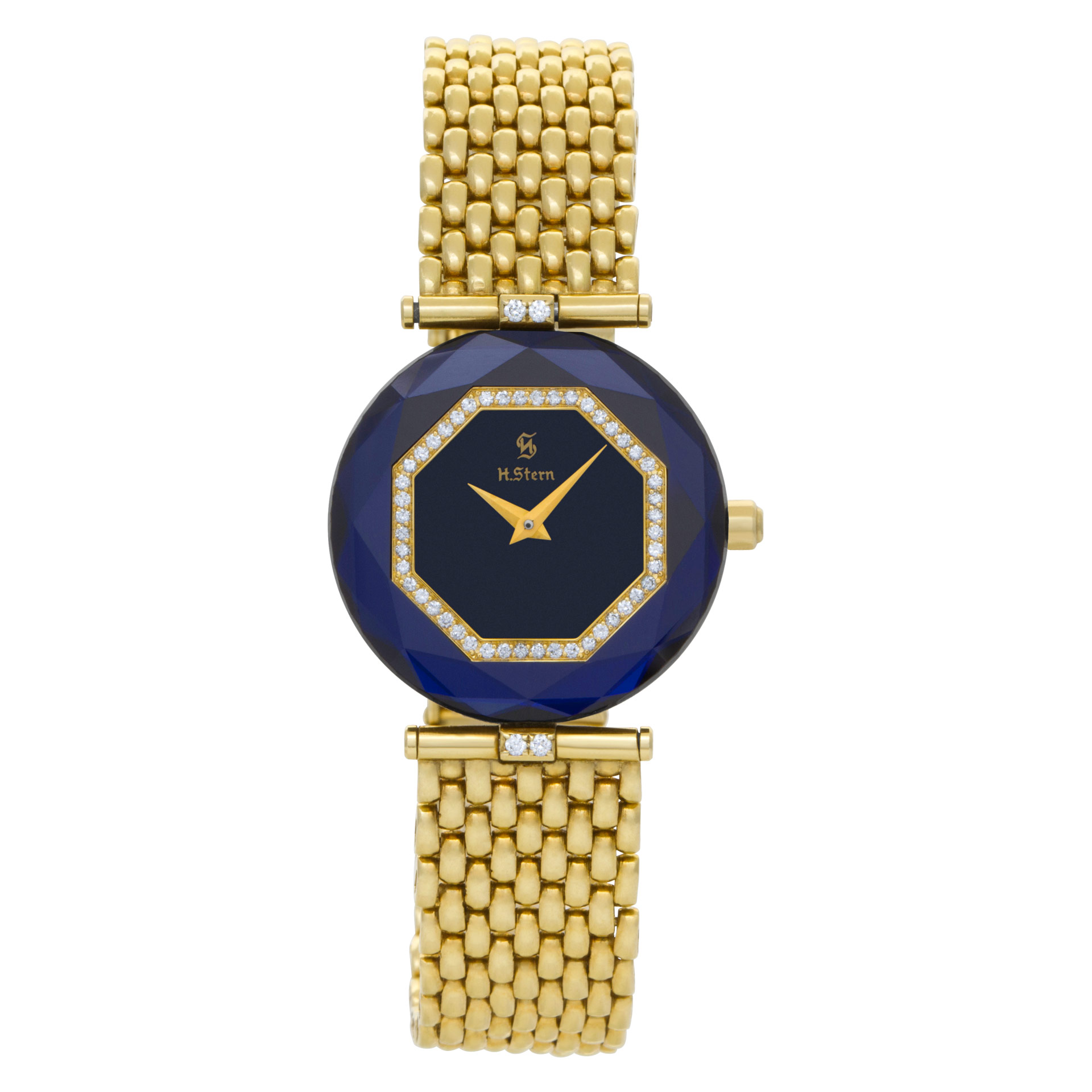 【美品・レア】H.Stern エイチ・スターン 腕時計 ネイビー×ゴールド Used H Stern N/A xxx Sapphire/18K Navy dial 28.5mm Quartz
