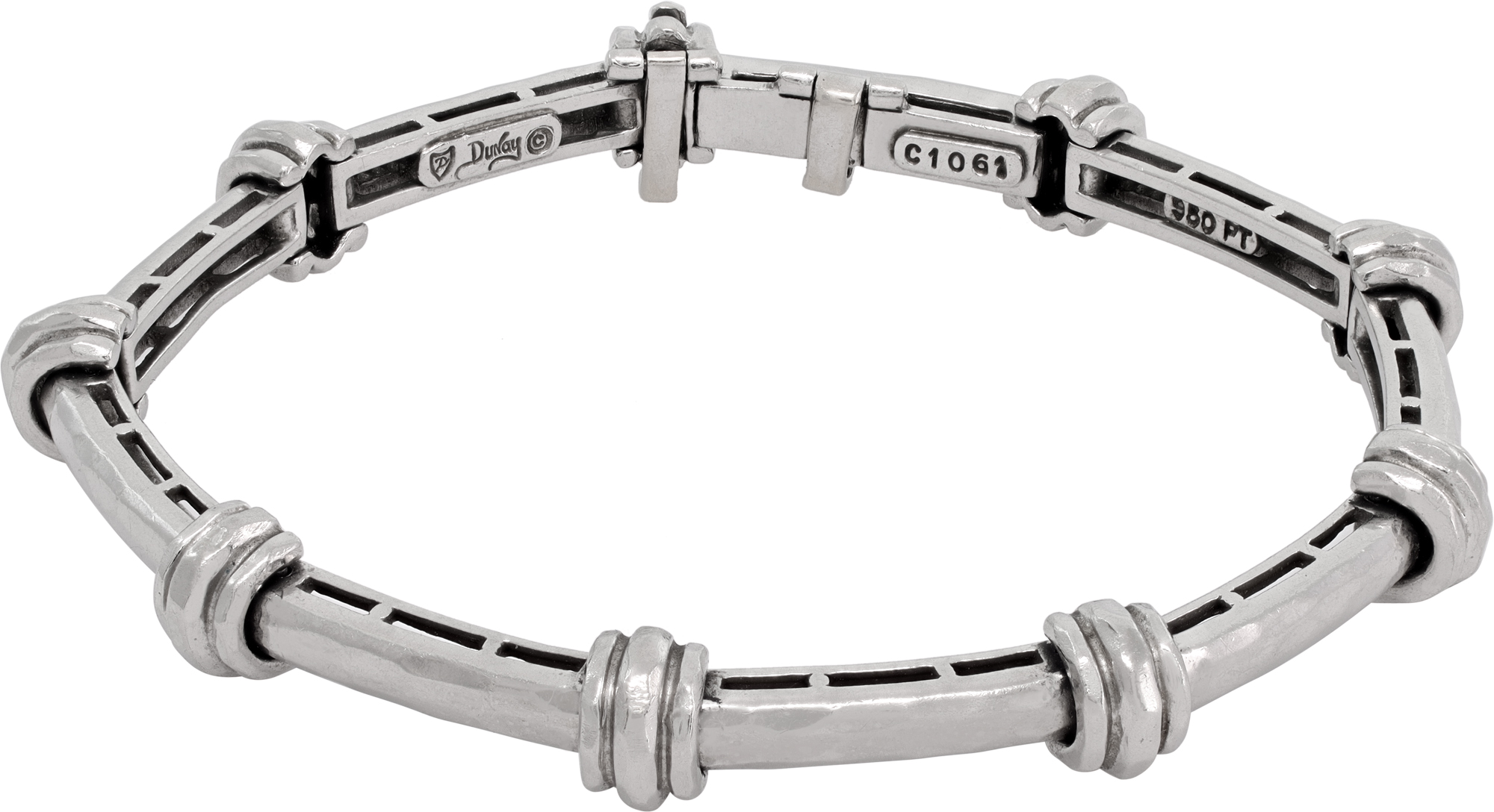 Henry Dunay Bracelet with Hammer Design in Platinum N518278