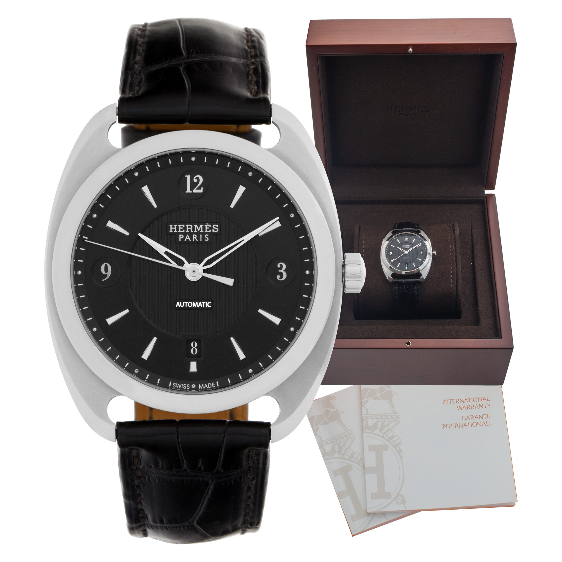 Used Hermes Dressage Quantieme DR5.71A stainless steel | | Gray & Sons