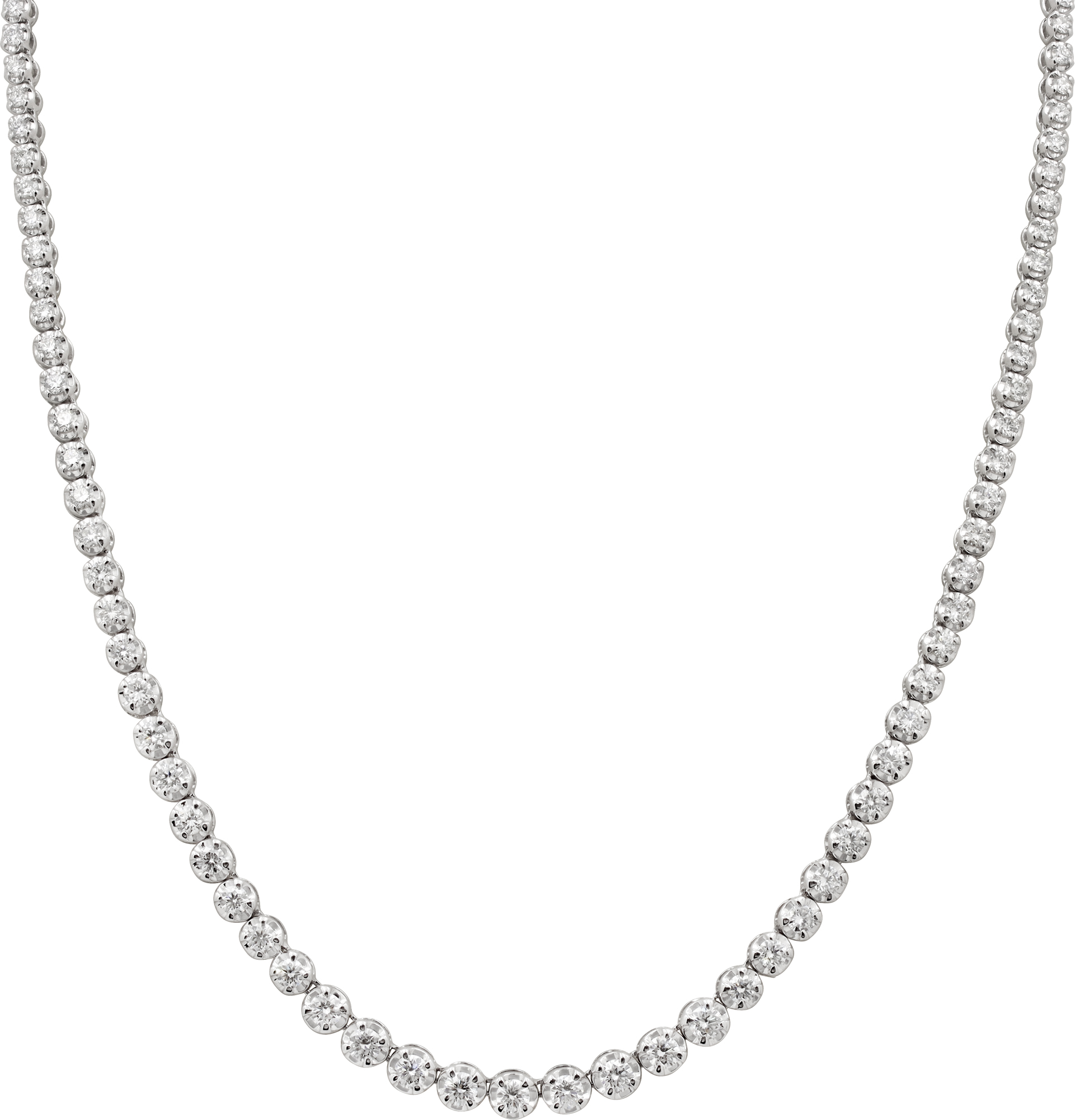 Illusion Necklace in Platinum with Round Diamonds Illusion Necklace in Platinum with Round Diamonds