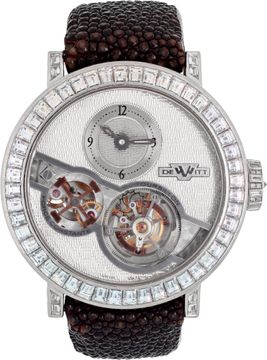 DeWitt Tourbillon 8300.48/02.m120 18k White Gold Silver dial 43mm Manual watch