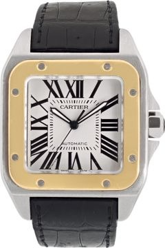 Cartier Santos 100 2656 Stainless Steel White dial 38mm Automatic watch
