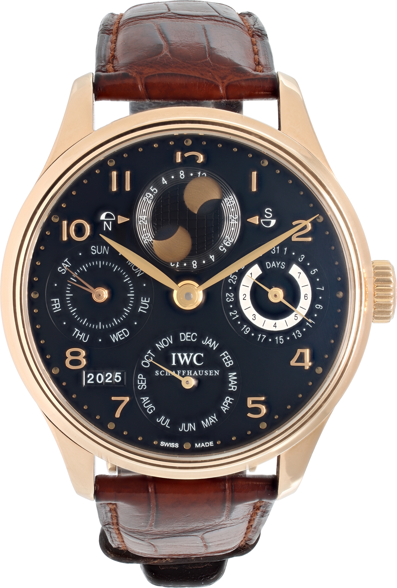 IWC Portuguese "Perpetual Calendar Hemisphere Double Moon" 44mm IW502122 W529487 