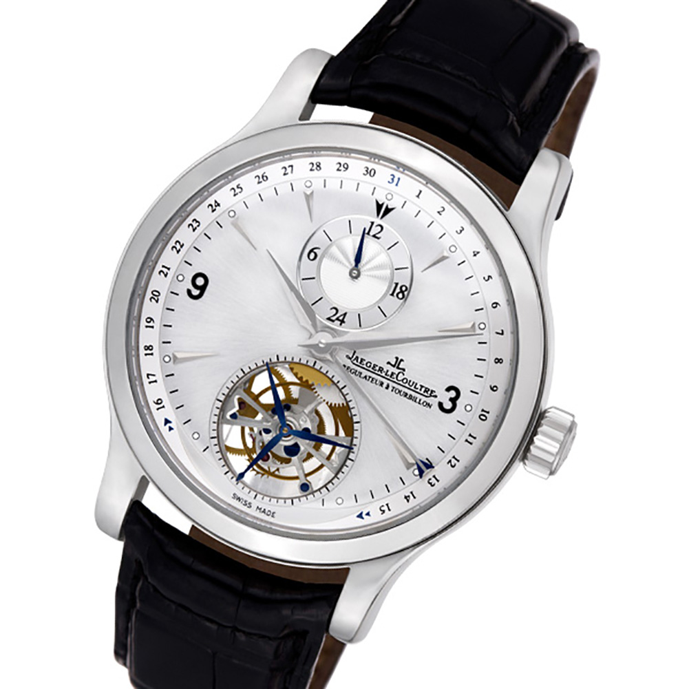 Preowned Jaeger LeCoultre Master Tourbillon Dual Time | Gray