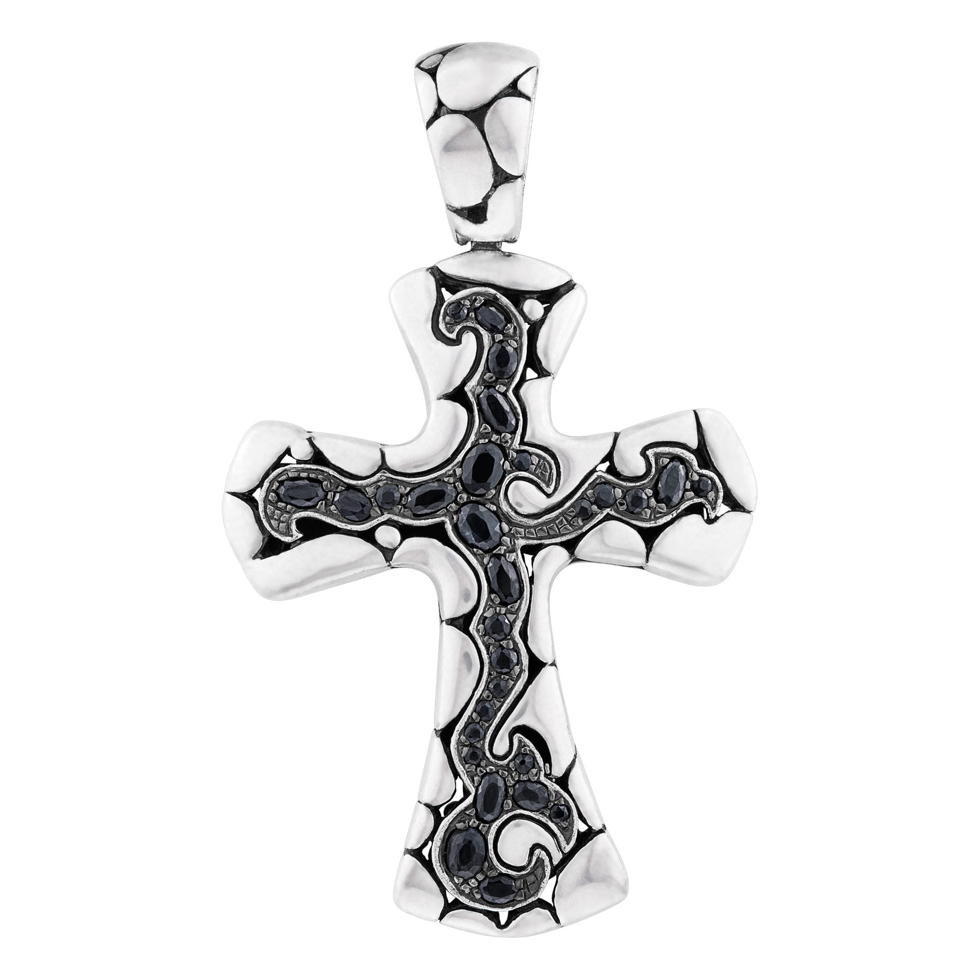 John Hardy Dayak cross with black sapphires S514080 | Gray & Sons