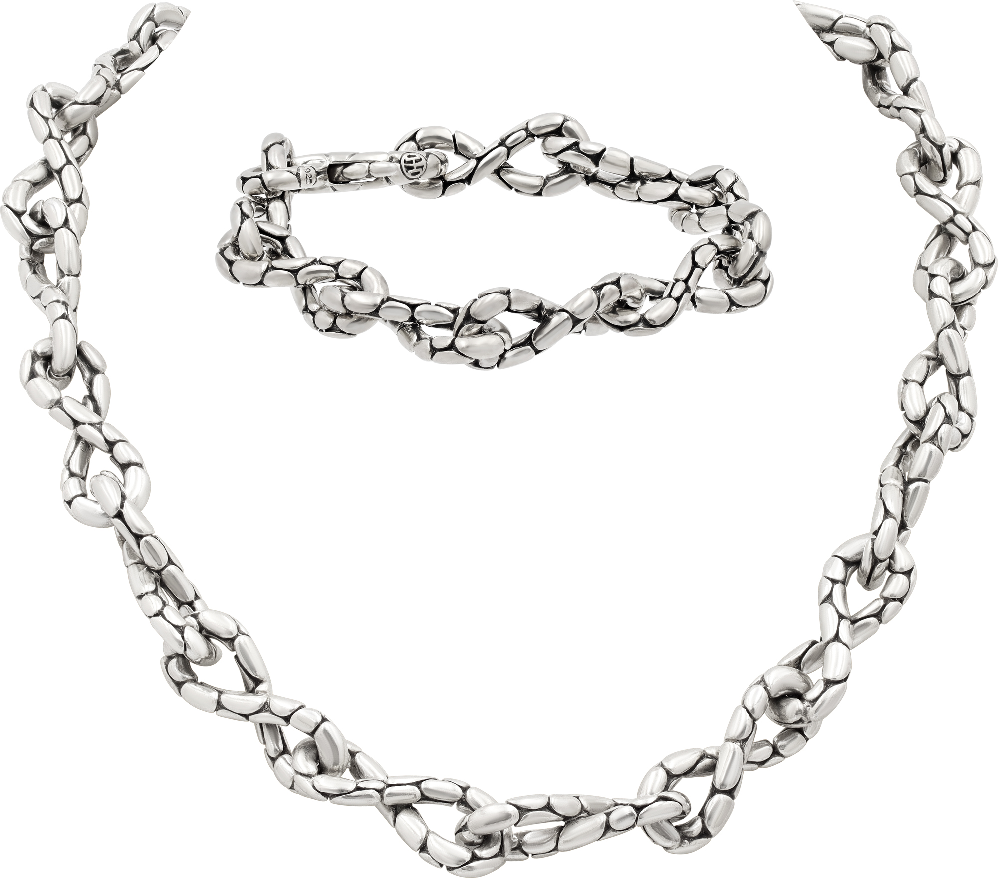 John Hardy Kali Collection Necklace and Bracelet Set in sterling silver John Hardy Kali Collection Necklace and Bracelet Set in sterling silver