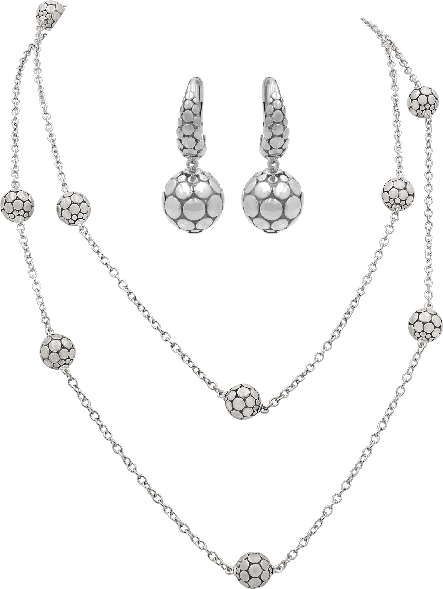 John Hardy Necklace and Earring Set in sterling silver