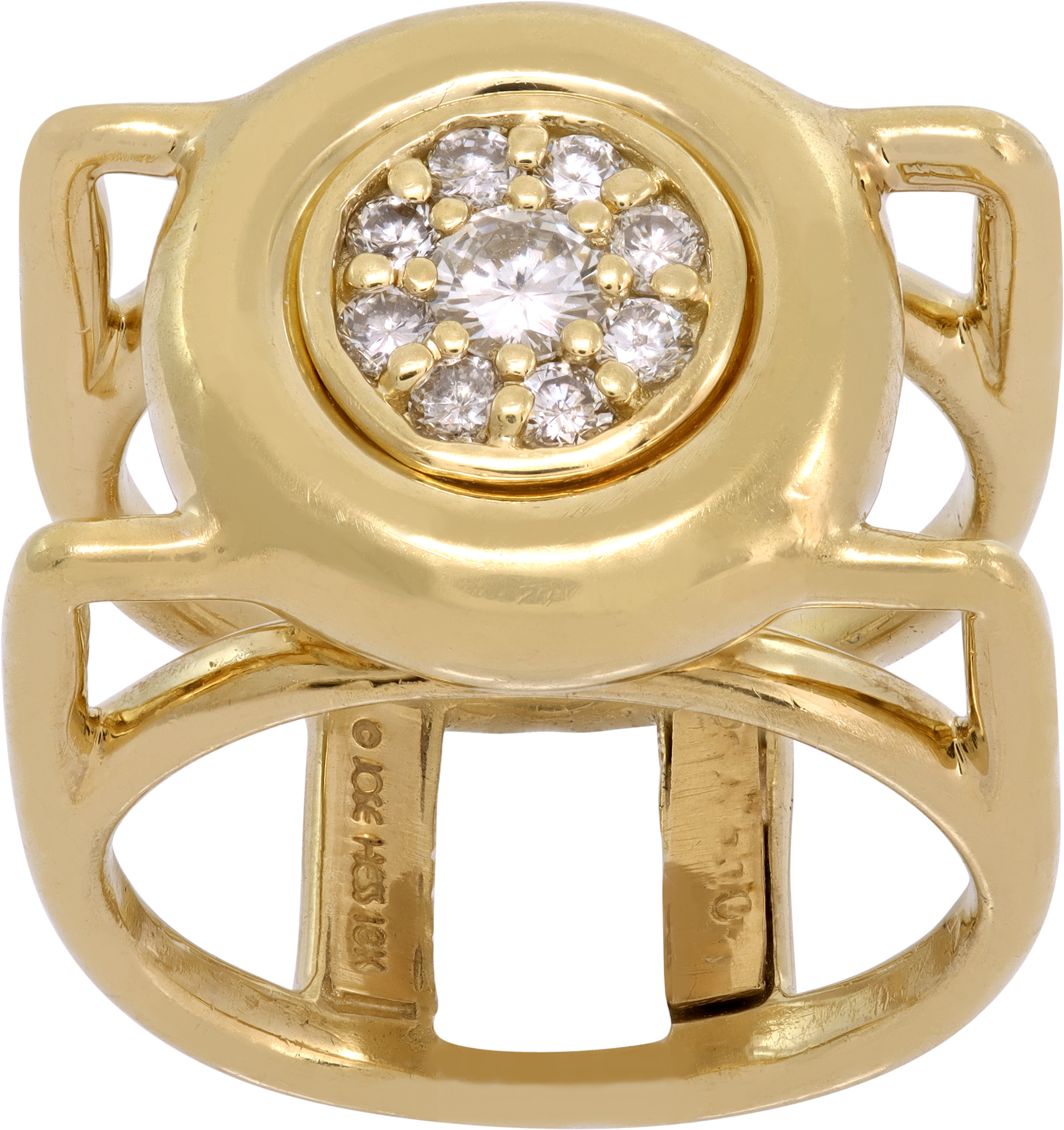 Jose Hess Diamond Cluster ring in 18k yellow gold with approximately 0.40 carats Jose Hess Diamond Cluster ring in 18k yellow gold with approximately 0.40 carats