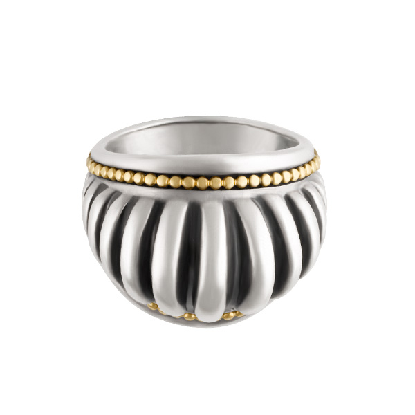 LAGOS caviar ラゴスキャビアリング(18金&スターリングシルバー) Lagos Caviar 18K Gold Sterling Silver Ring | Gray & Sons Jewelers