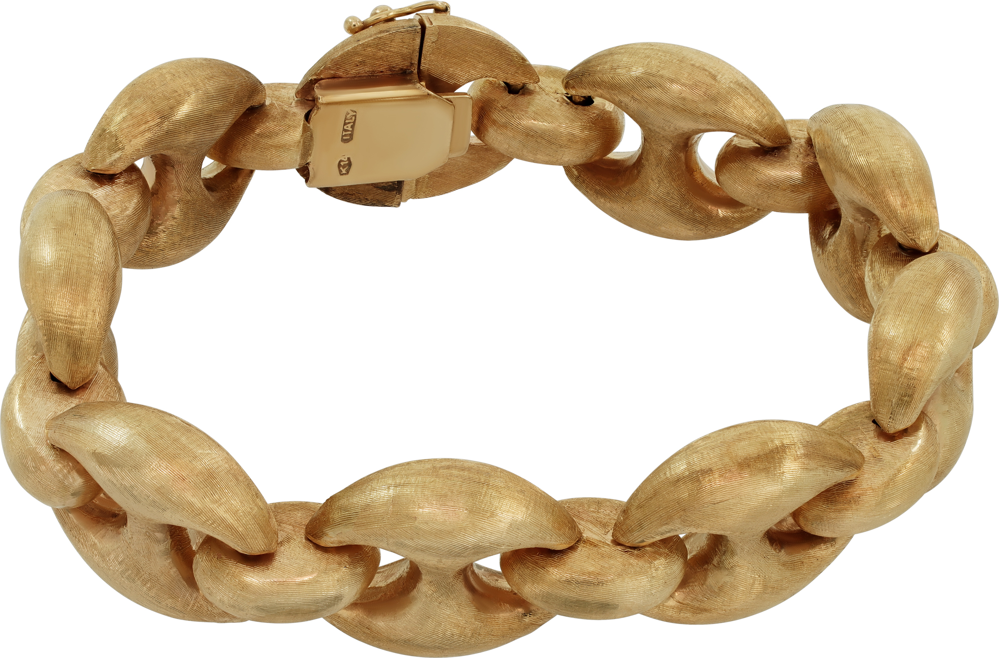 Large and Chunky Nautical Links Bracelet in 14k yellow gold