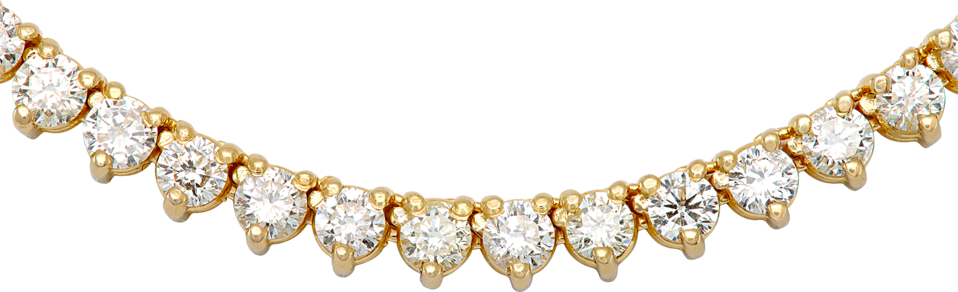 Line diamond necklace in 14k yellow gold 15 carats S520846