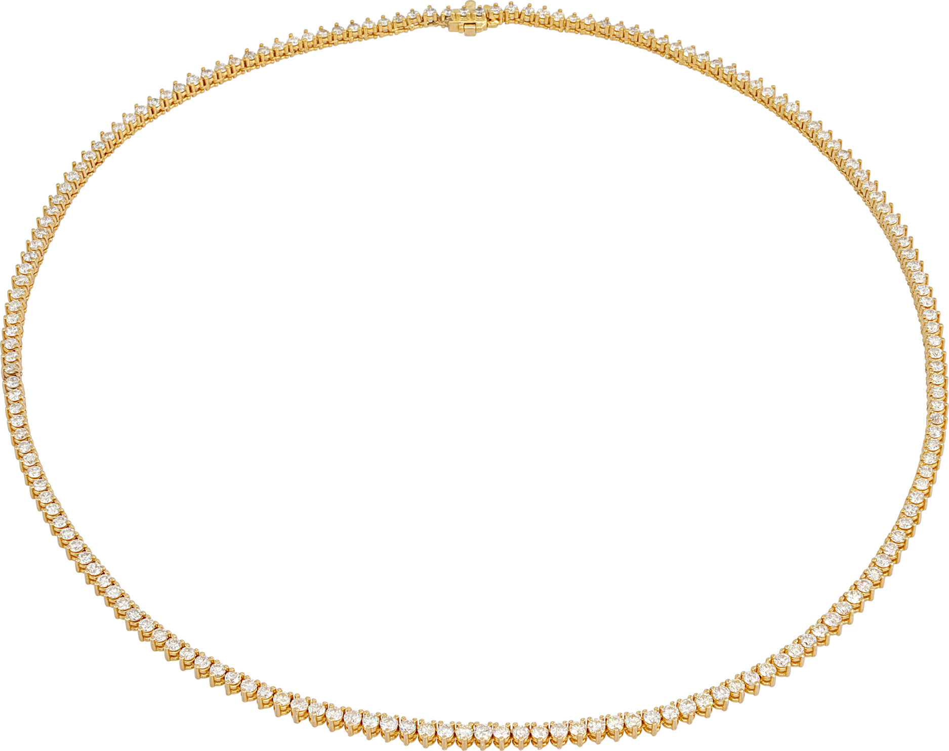 Line diamond necklace in 14k yellow gold 8 carats S520845