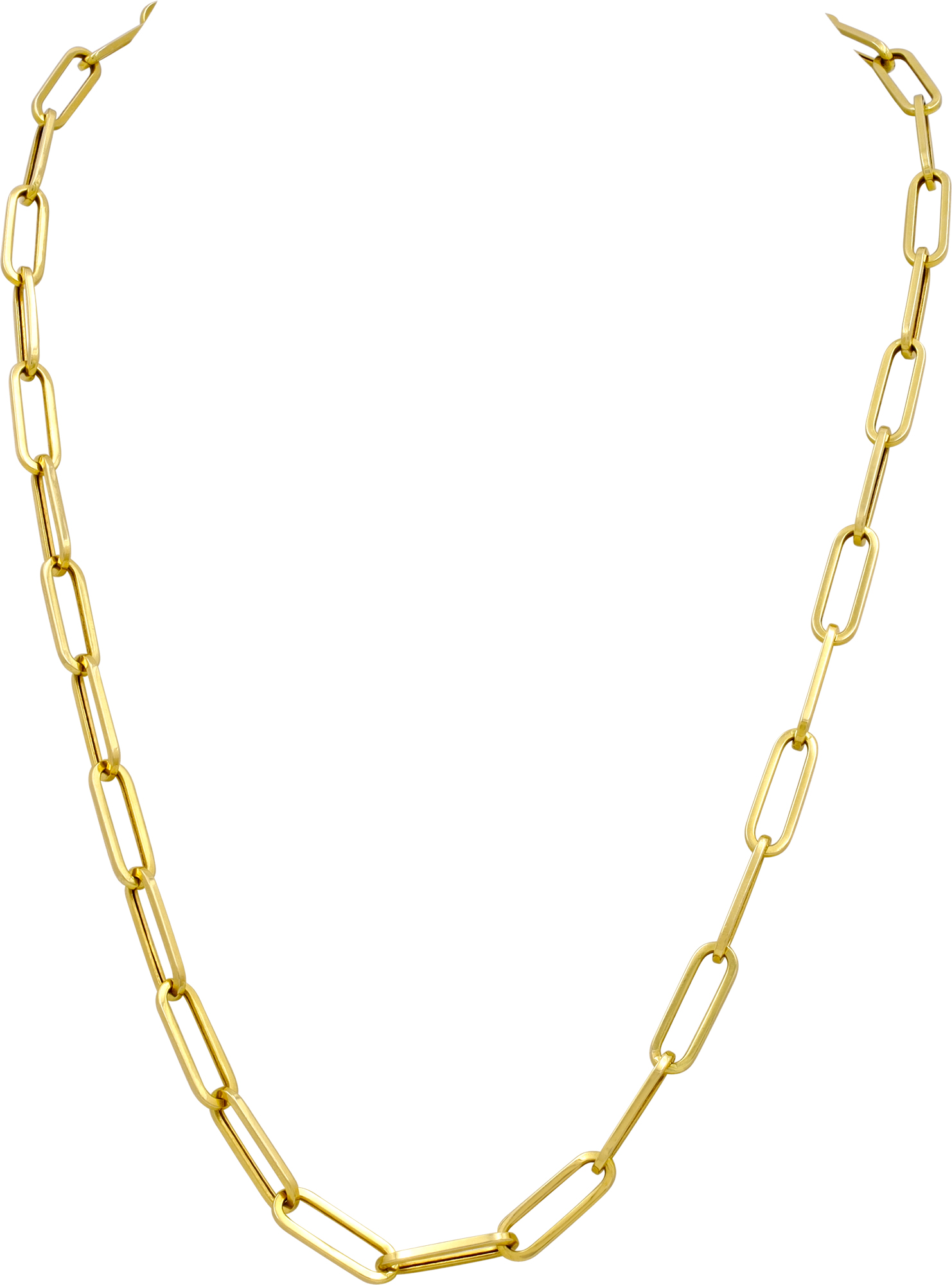 Link chain necklace in 14k gold chain 18 inches long. Link chain necklace in 14k gold chain 18 inches long.