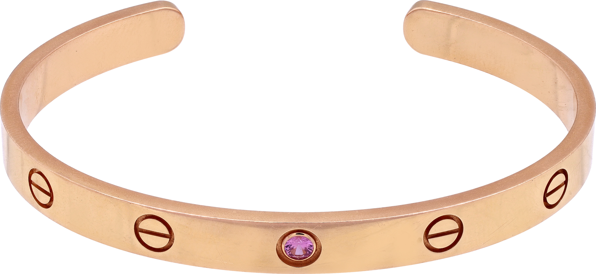 Love Love bangle with pink sapphire size 18