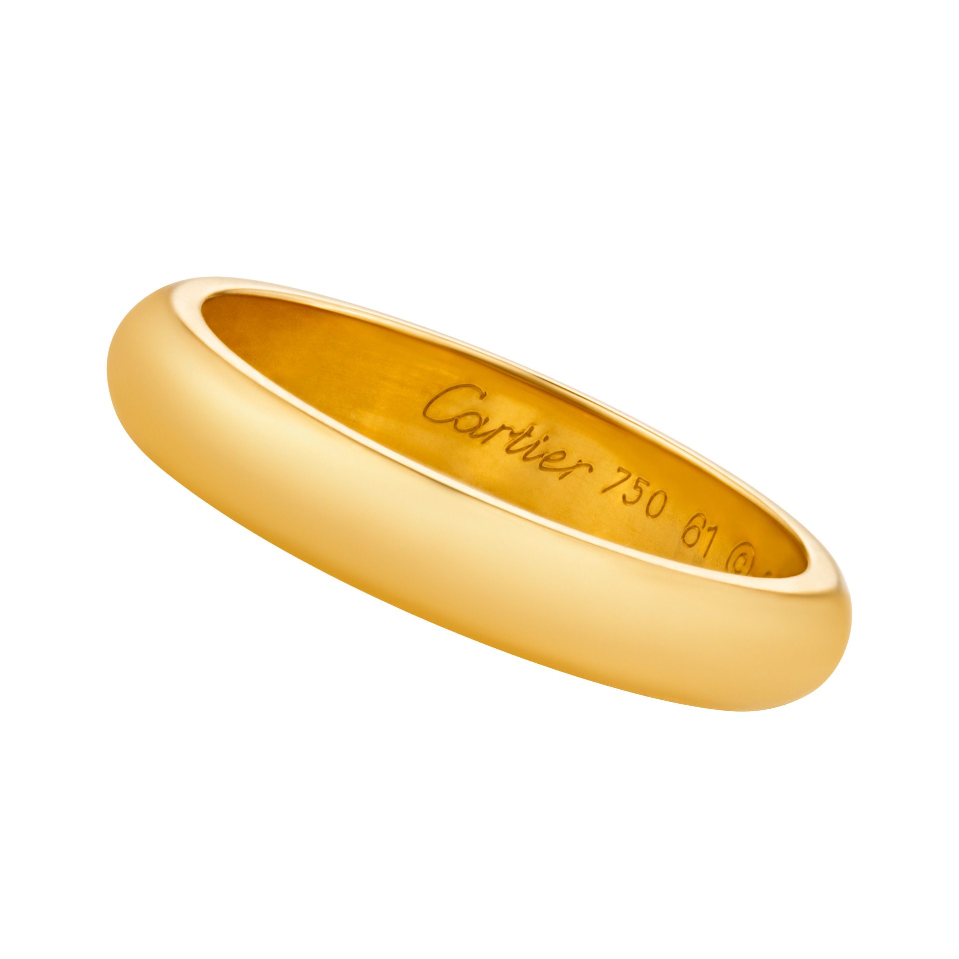 Mens Cartier band in 18k yellow gold