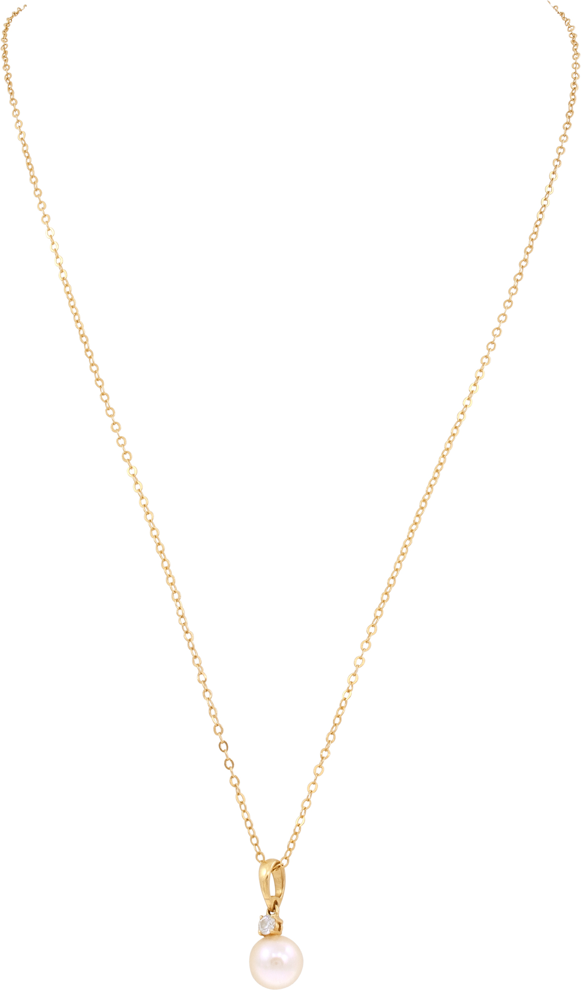 Mikimoto Akoya Cultured Pearl 7-7.5mm with diamond necklace S521894