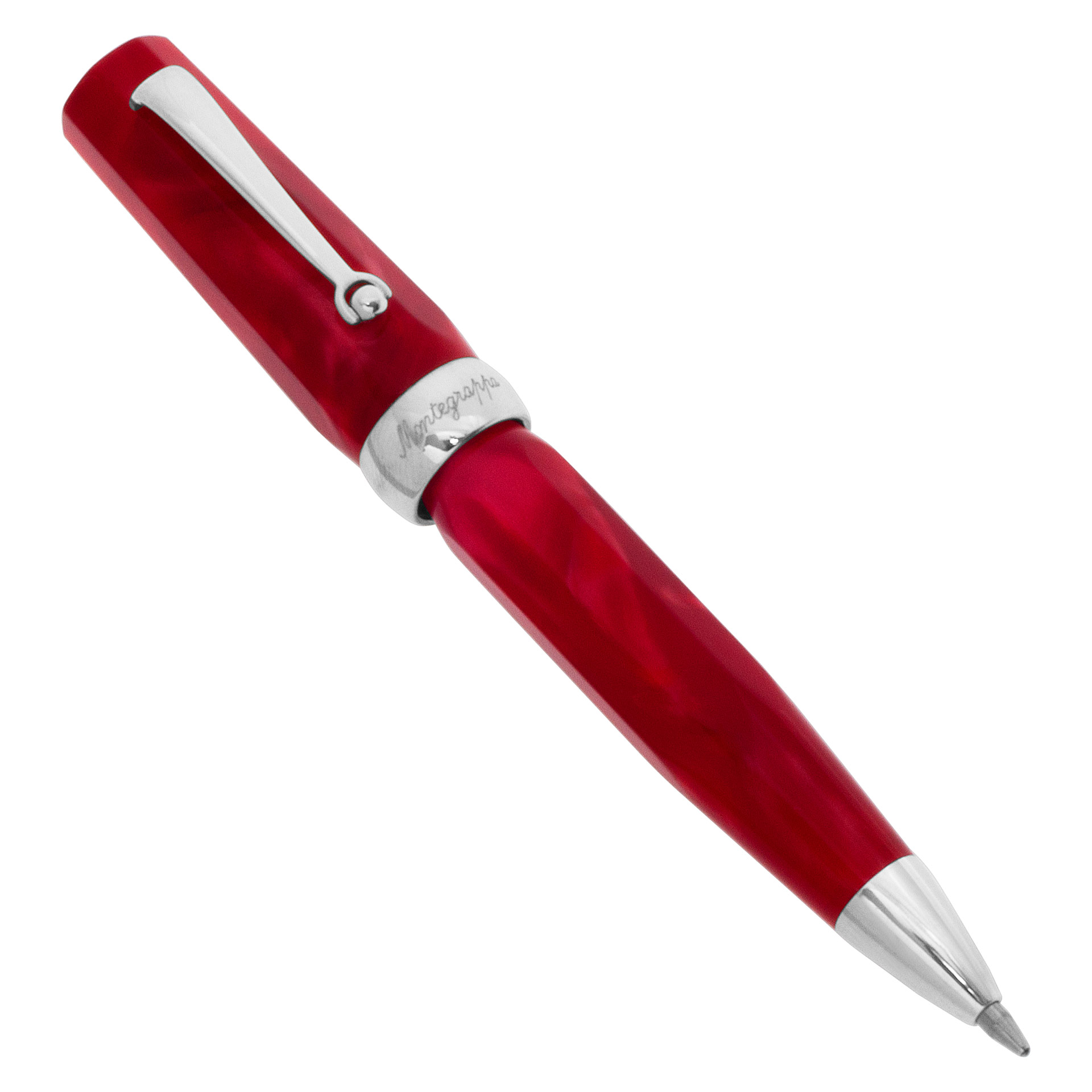 Montegrappa micra ballpoint pen in red resin | Gray & Sons Jewelers