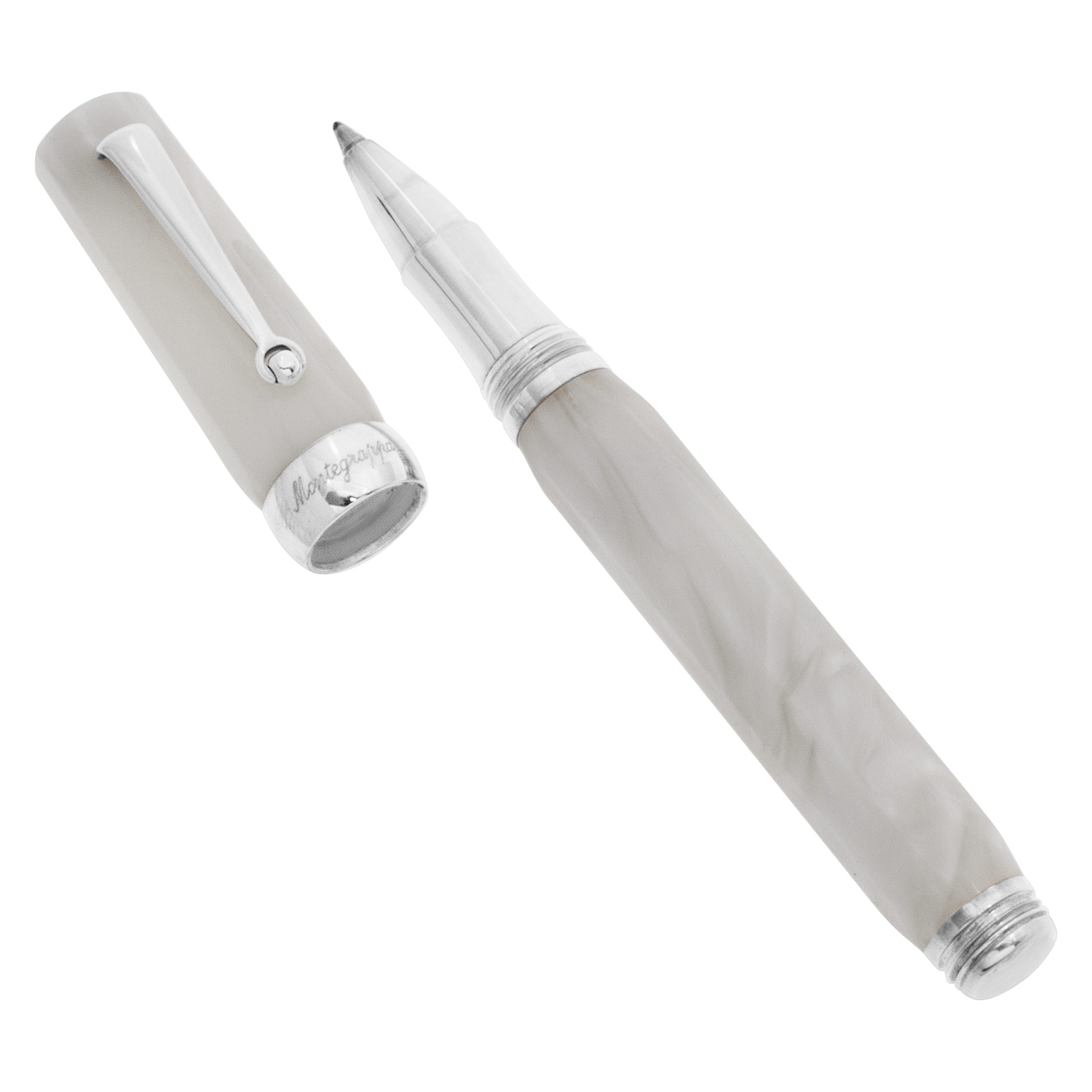 Montegrappa ボールペン MICRA ミクラ ホワイト Montegrappa micra rollerball pen in white resin | Gray & Sons Jewelers