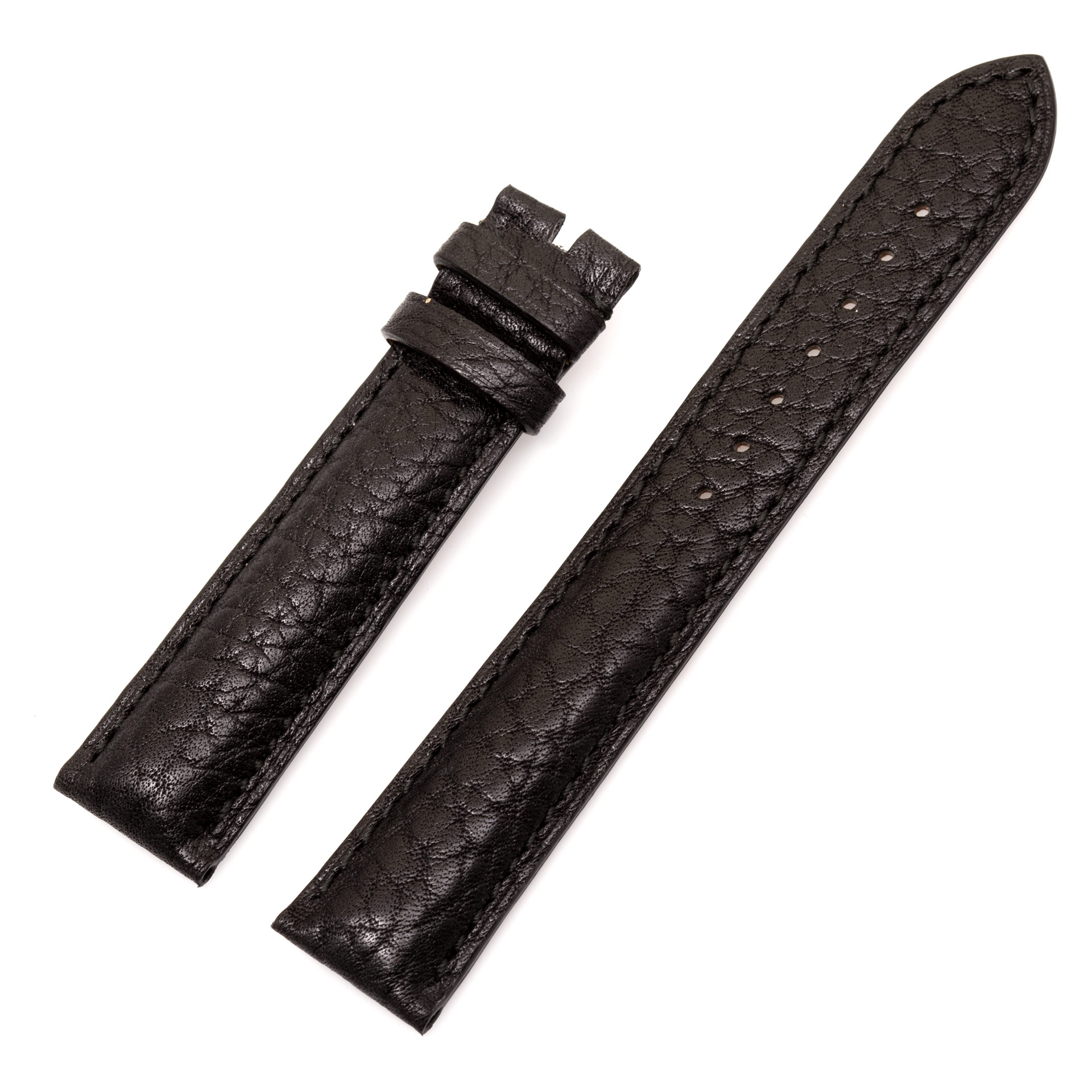 OMEGA ブラックレザーバンド 18mm omega_black_calf_strap_18x16_n