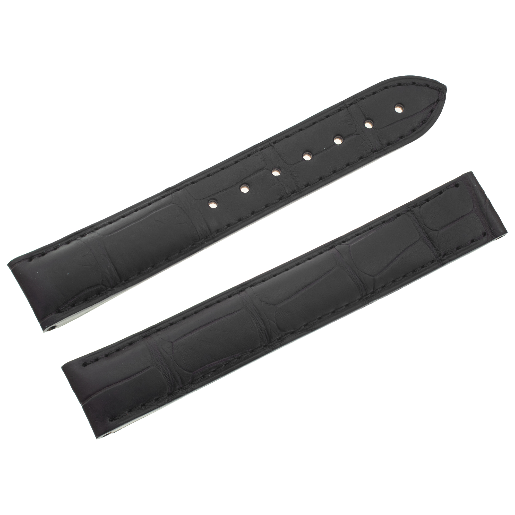 Omega Dark Brown Alligator Watch Strap Genuine Alligator Leather