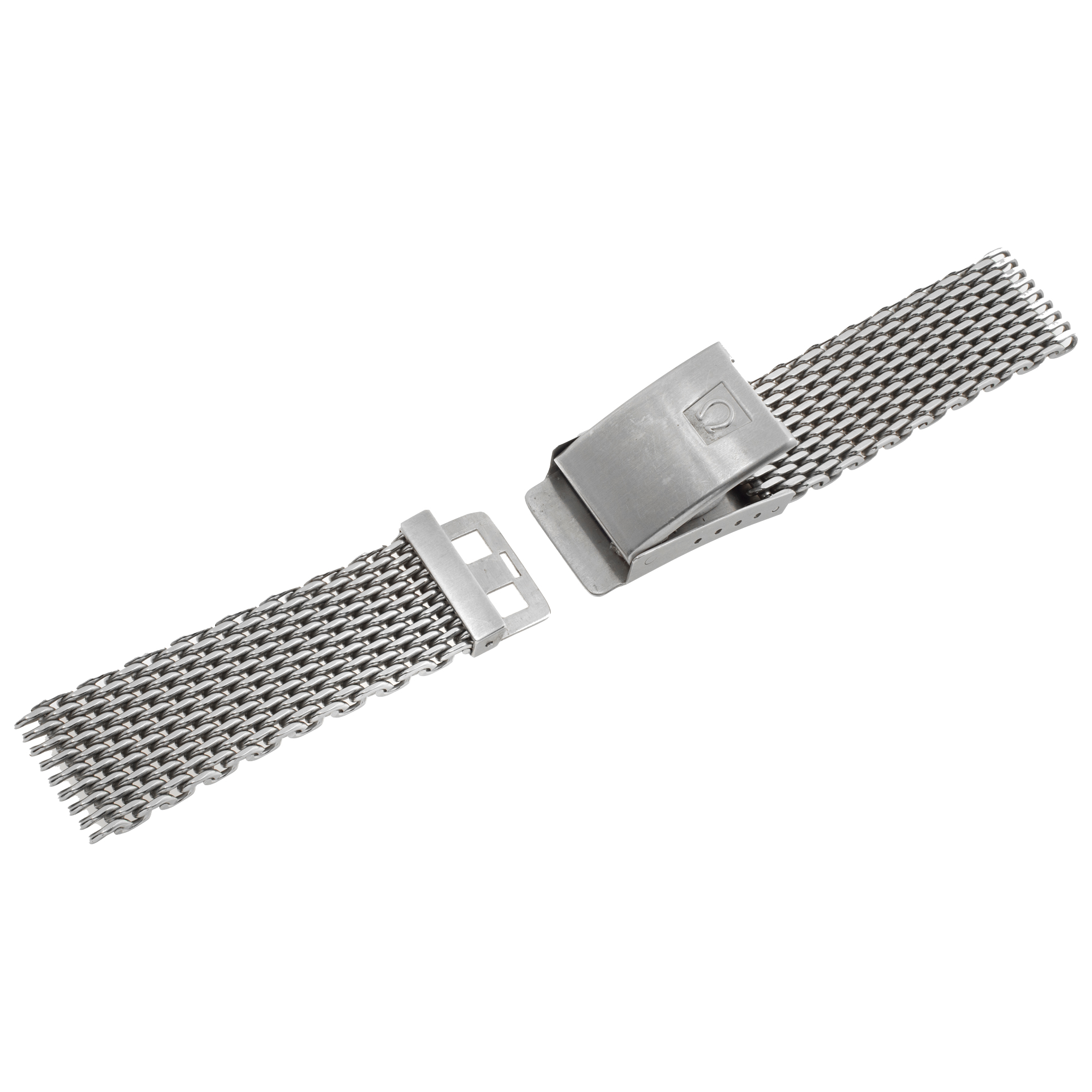 Omega hard mesh stainless steel band 1380/237 for Omega Ploprof. 6 inch length. 20mm width N516488 _c