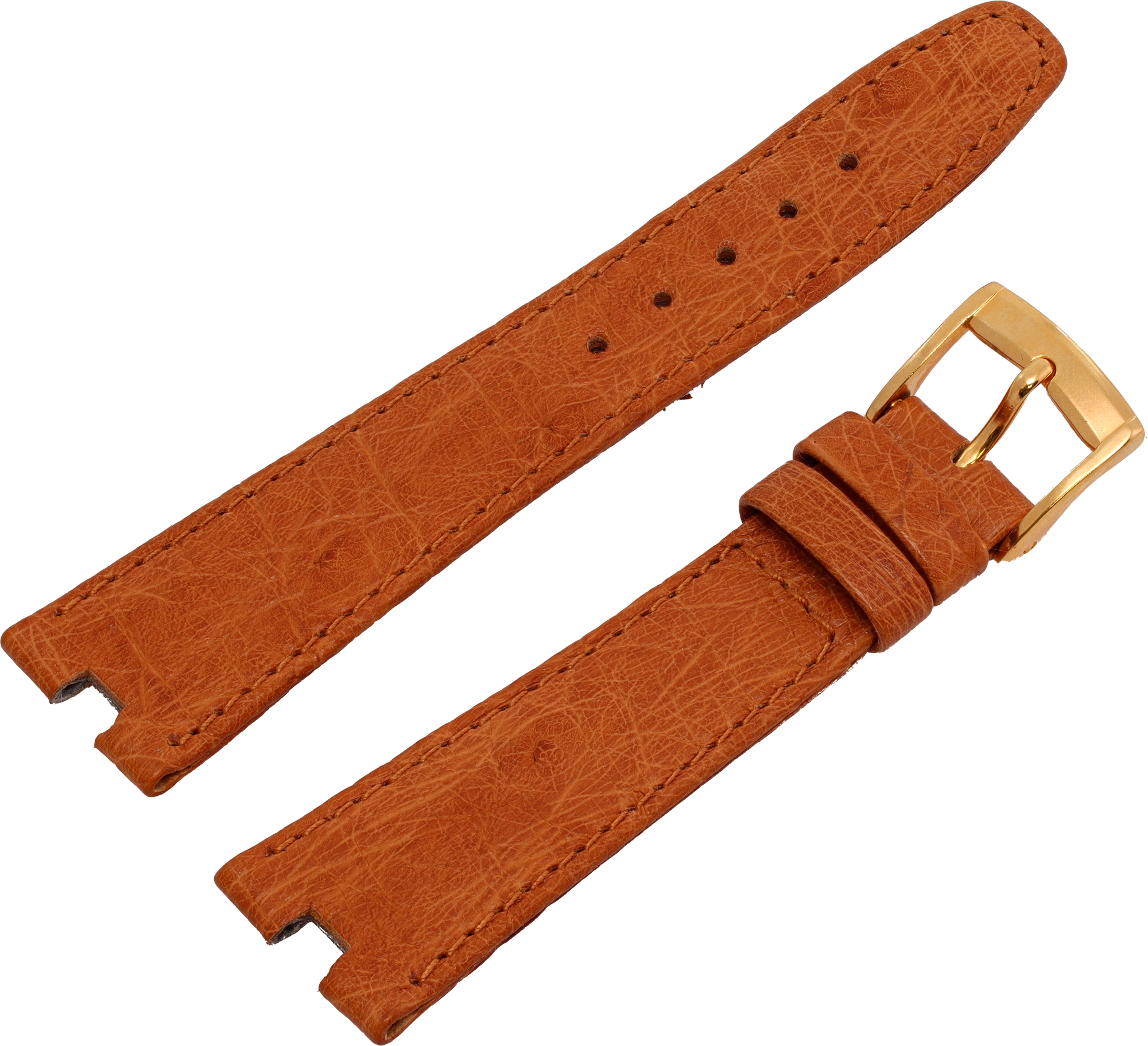 Omega Light Brown Calfskin Leather Strap With Tang Buckle (18mm X 14mm)