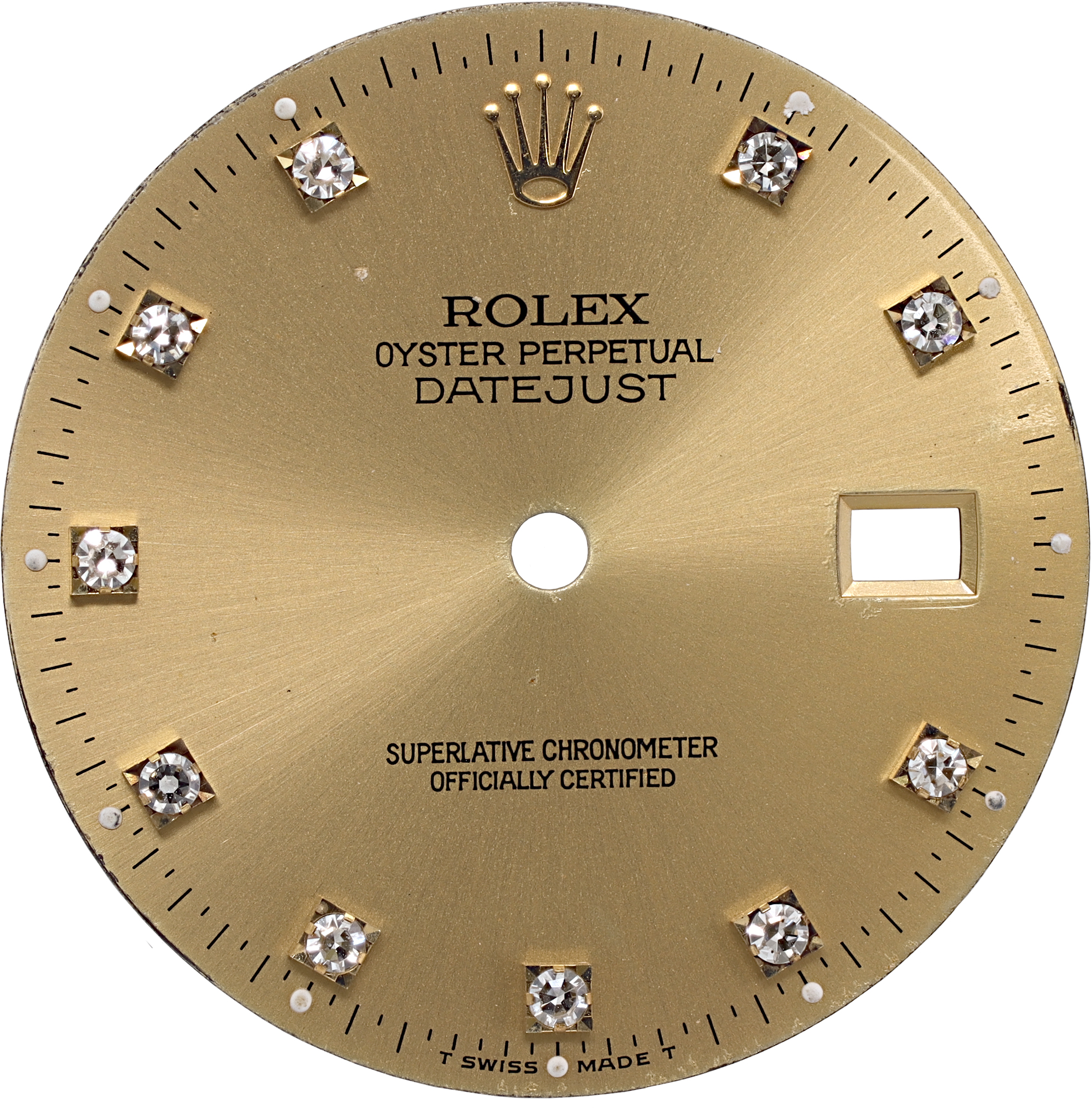 Original Rolex Datejust Sunburst Champagne Diamond Dial for 36mm models