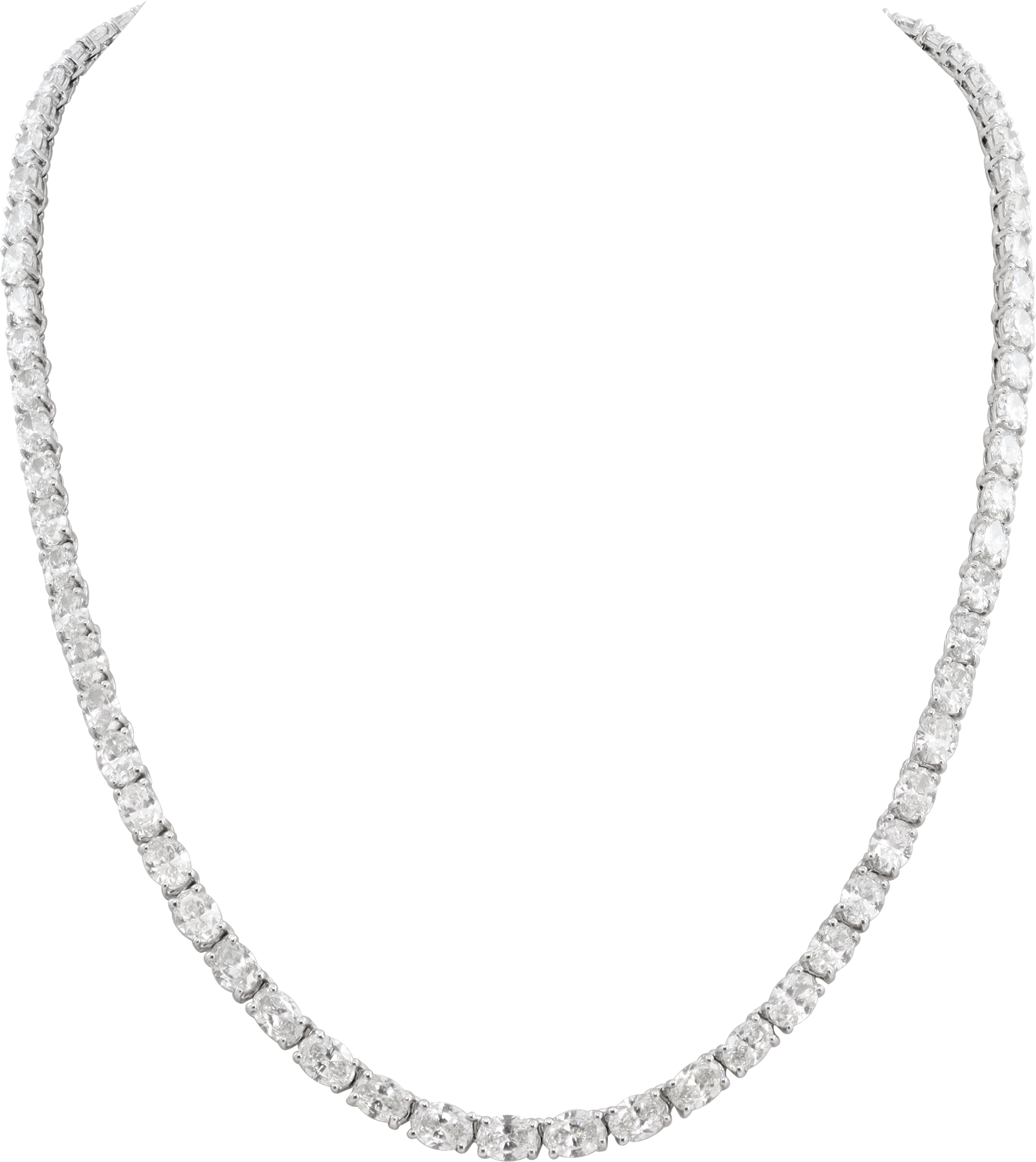 Oval diamond necklace 26.90 cts platinum S521743