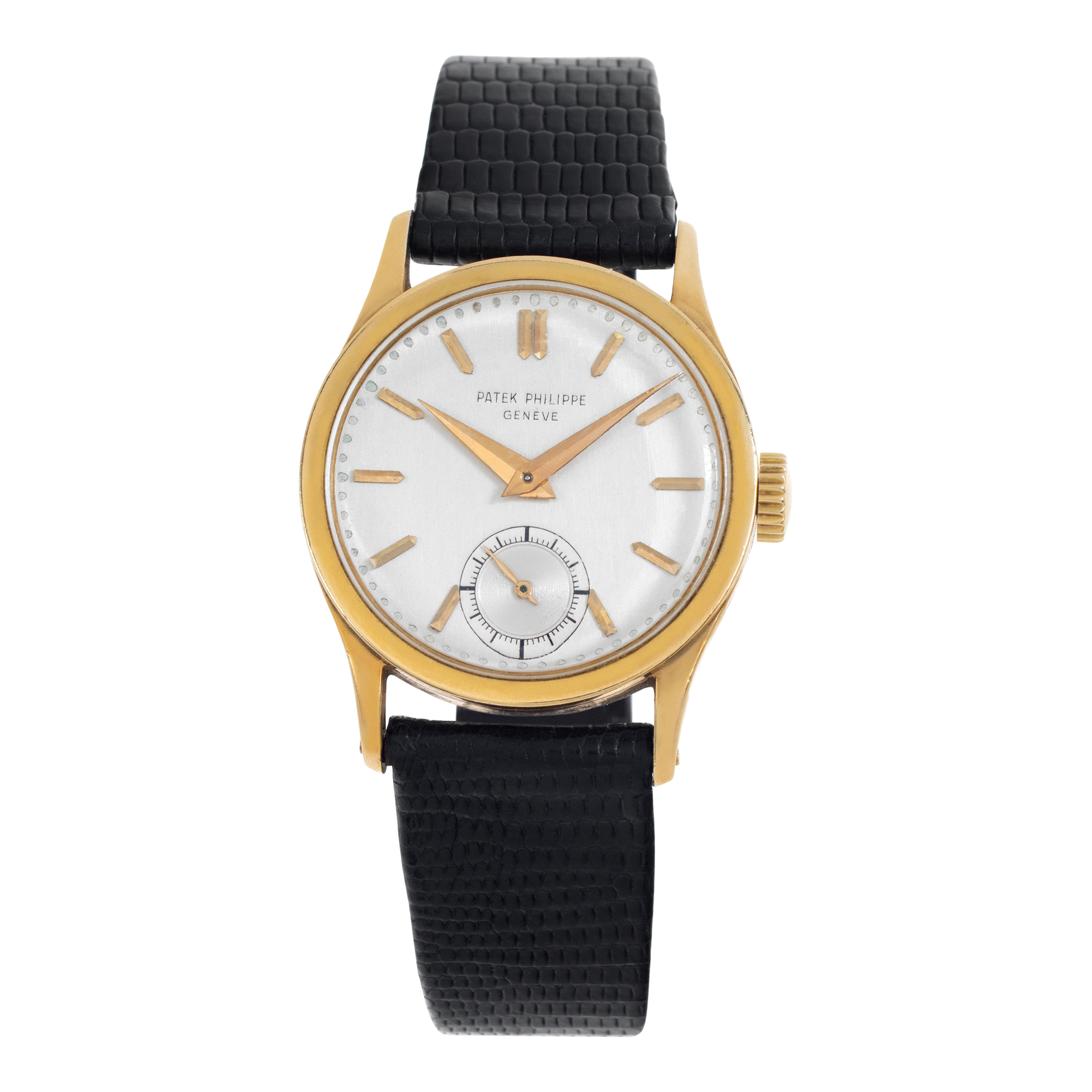 Pre-owned Patek Philippe Calatrava 96 18k Silver dial 30.5mm