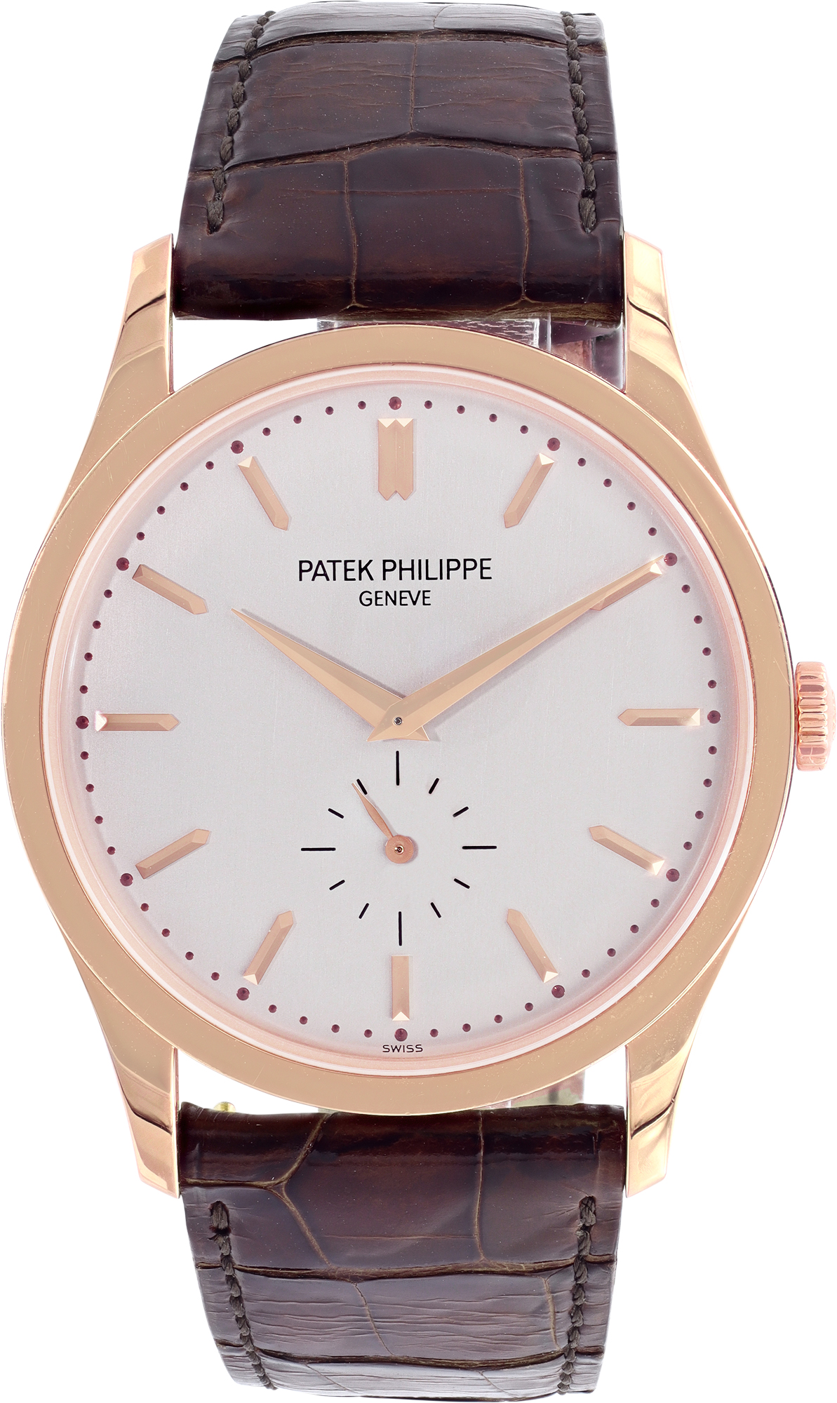 Preowned Patek Philippe Calatrava 18k rose gold ref-5196R-001