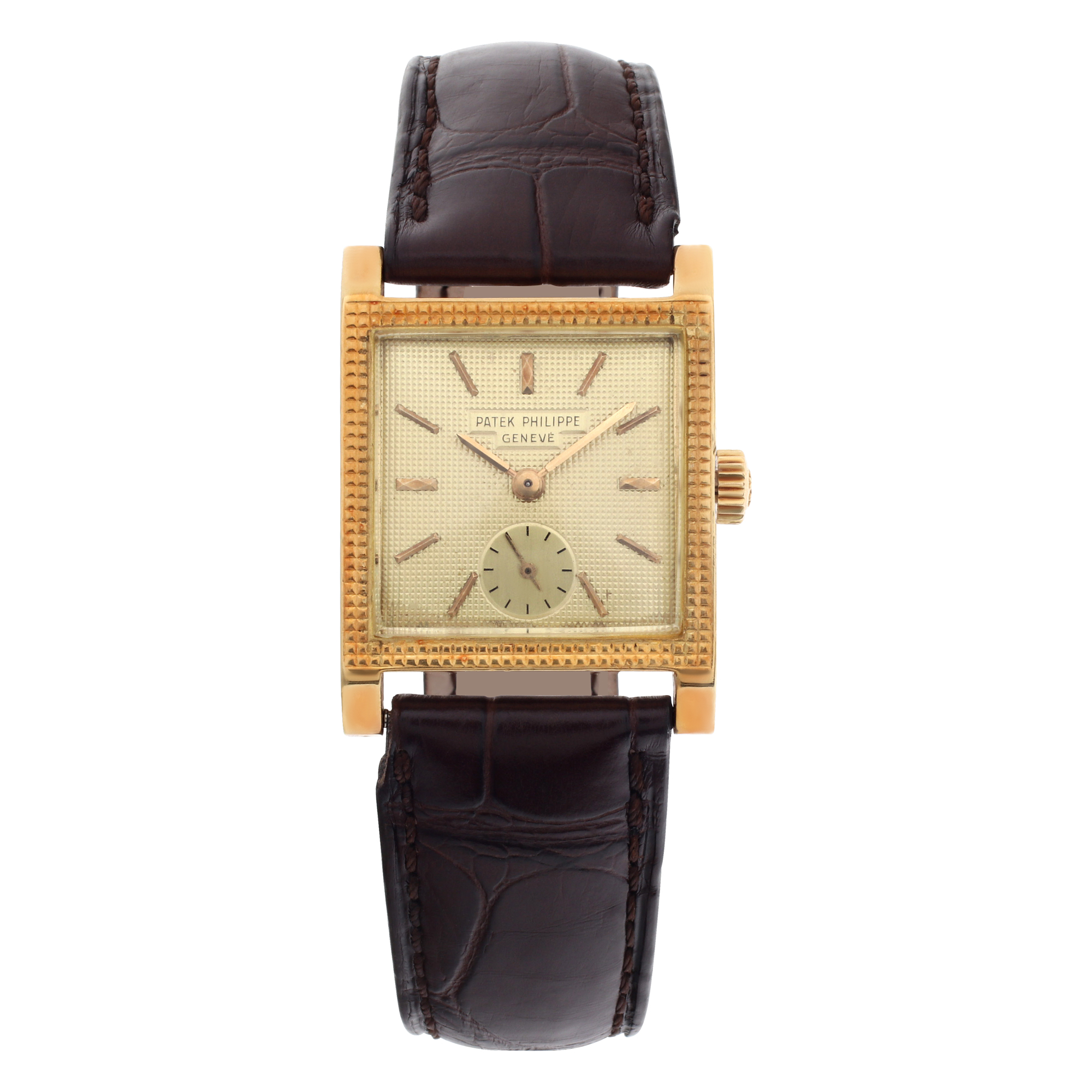 専用-PATEK PHILIPPE GENEVE 手巻き 金無垢 直径約50mm Patek Philippe ref 5919J 36MM Hobnail Bezel 18K YG circa 2010's